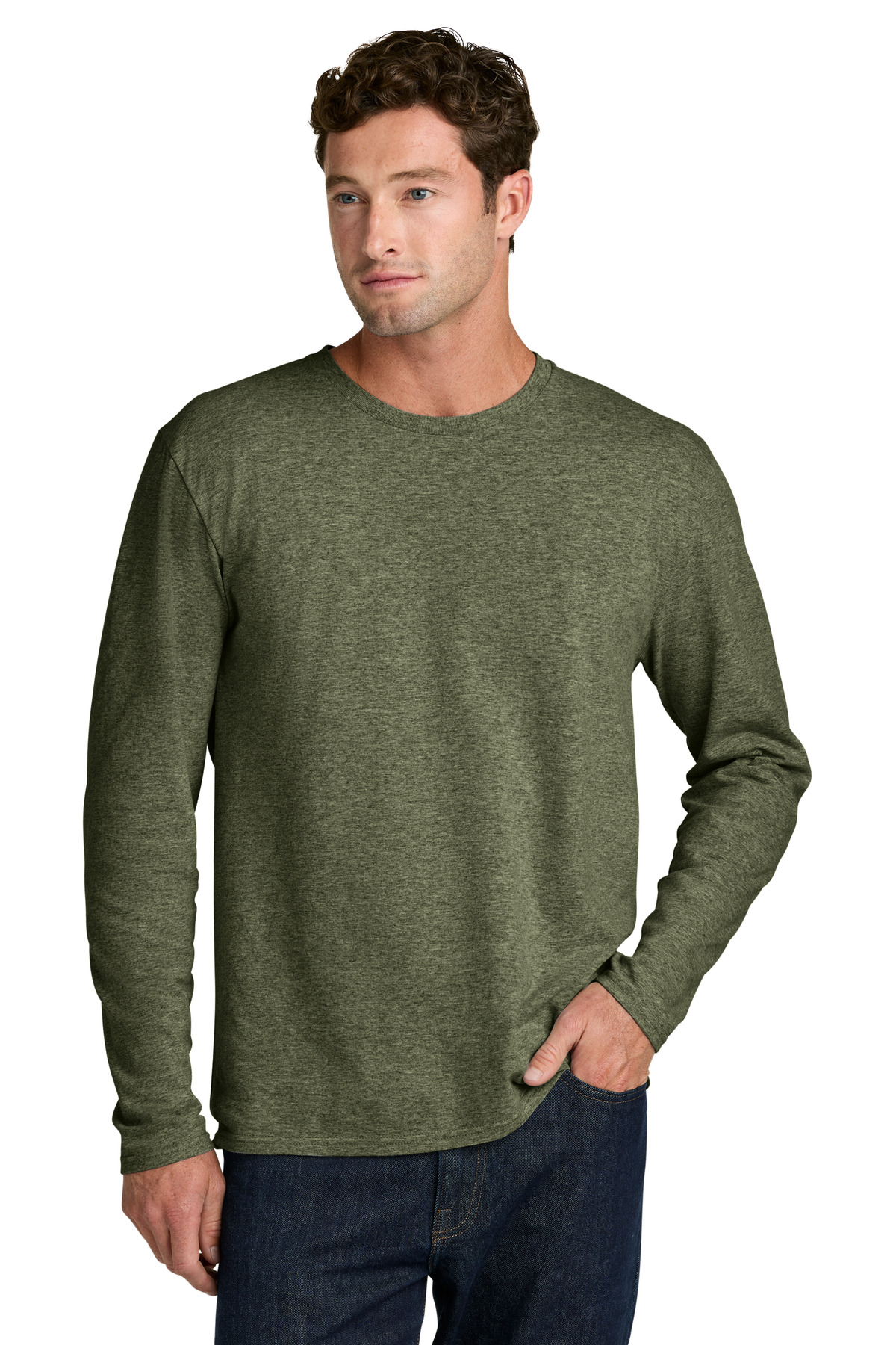 Port & Co PC43LS — Olive Drab Green Heather