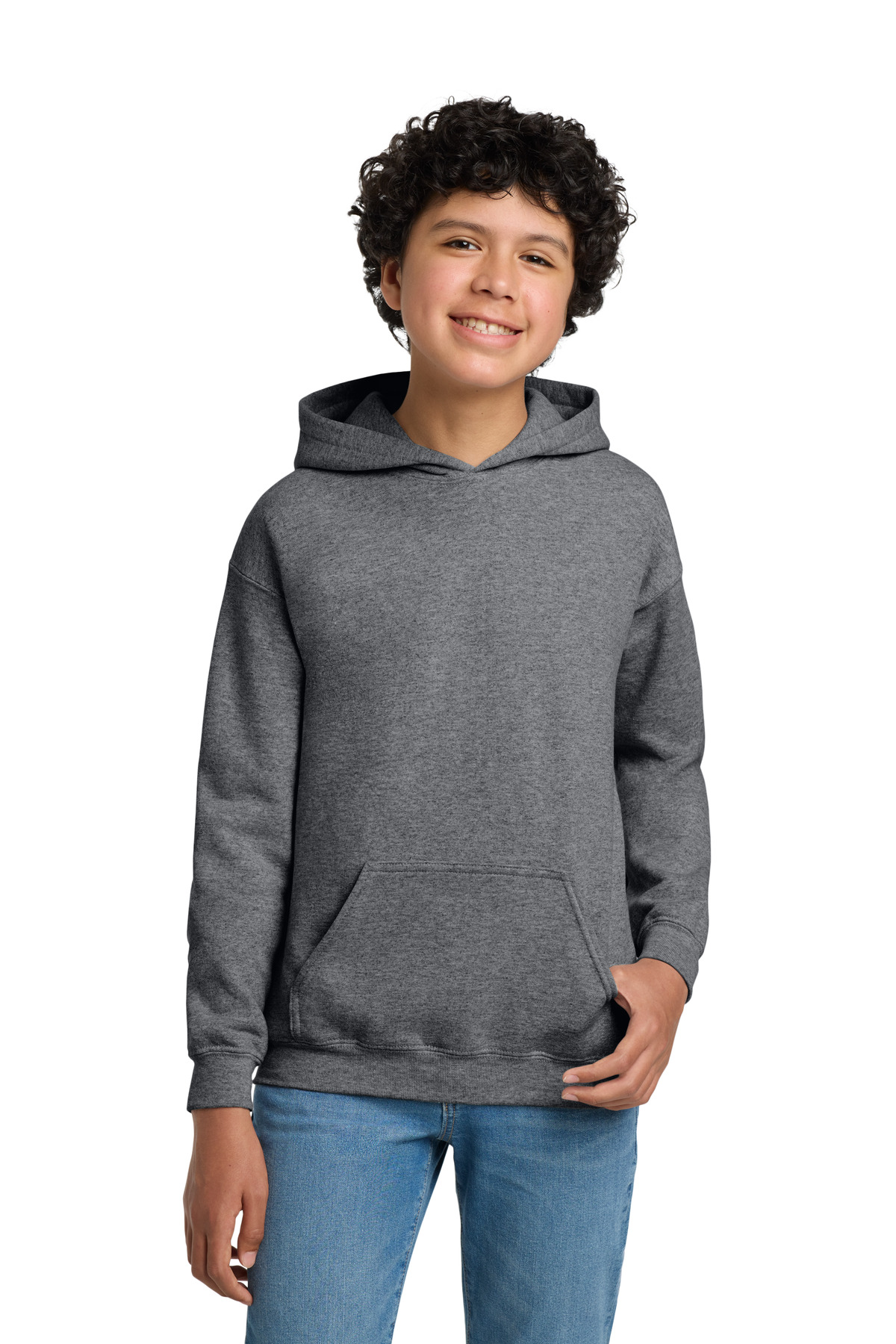 Gildan 18500B — Graphite Heather front