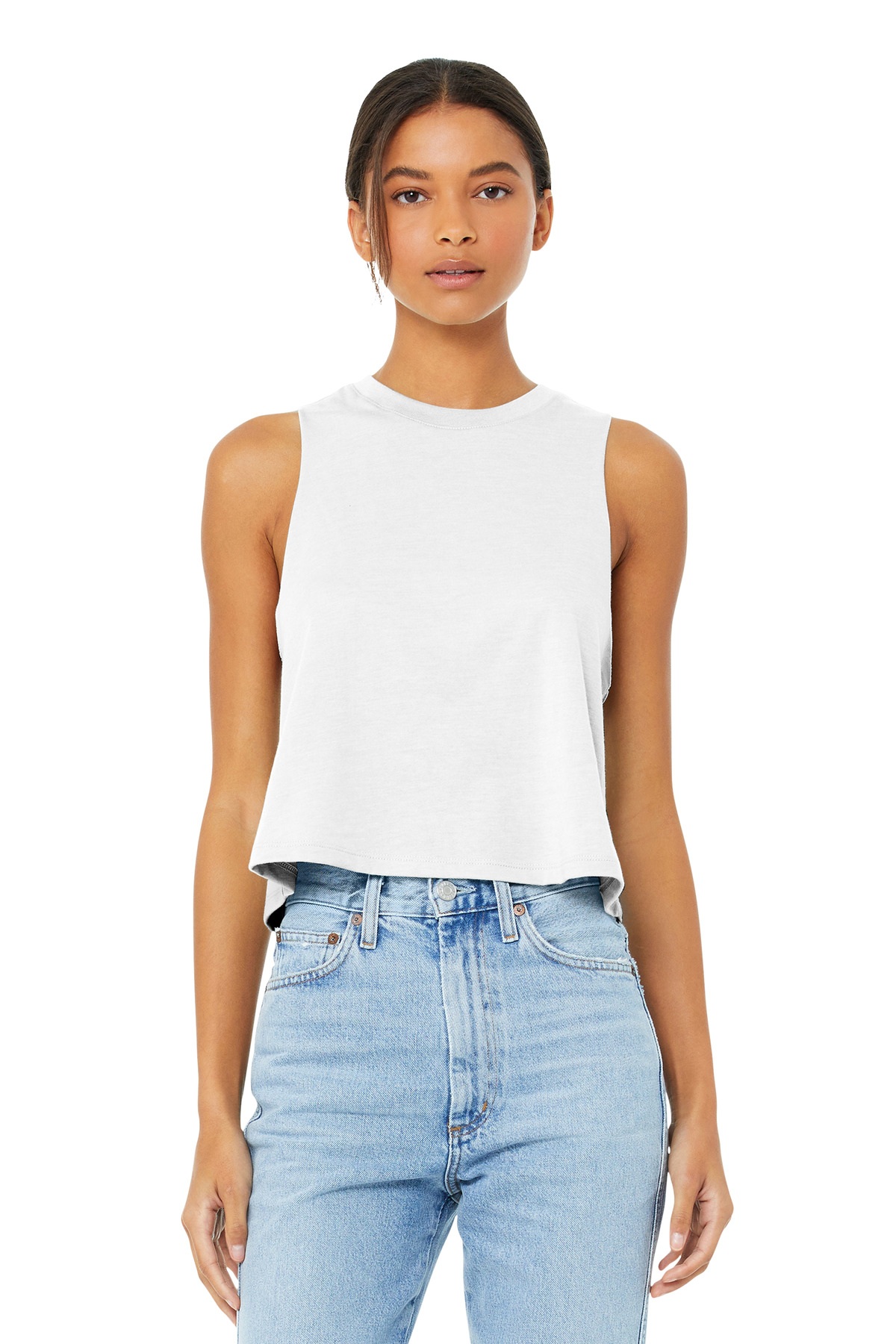 Bella + Canvas 6682 — Solid White Blend front