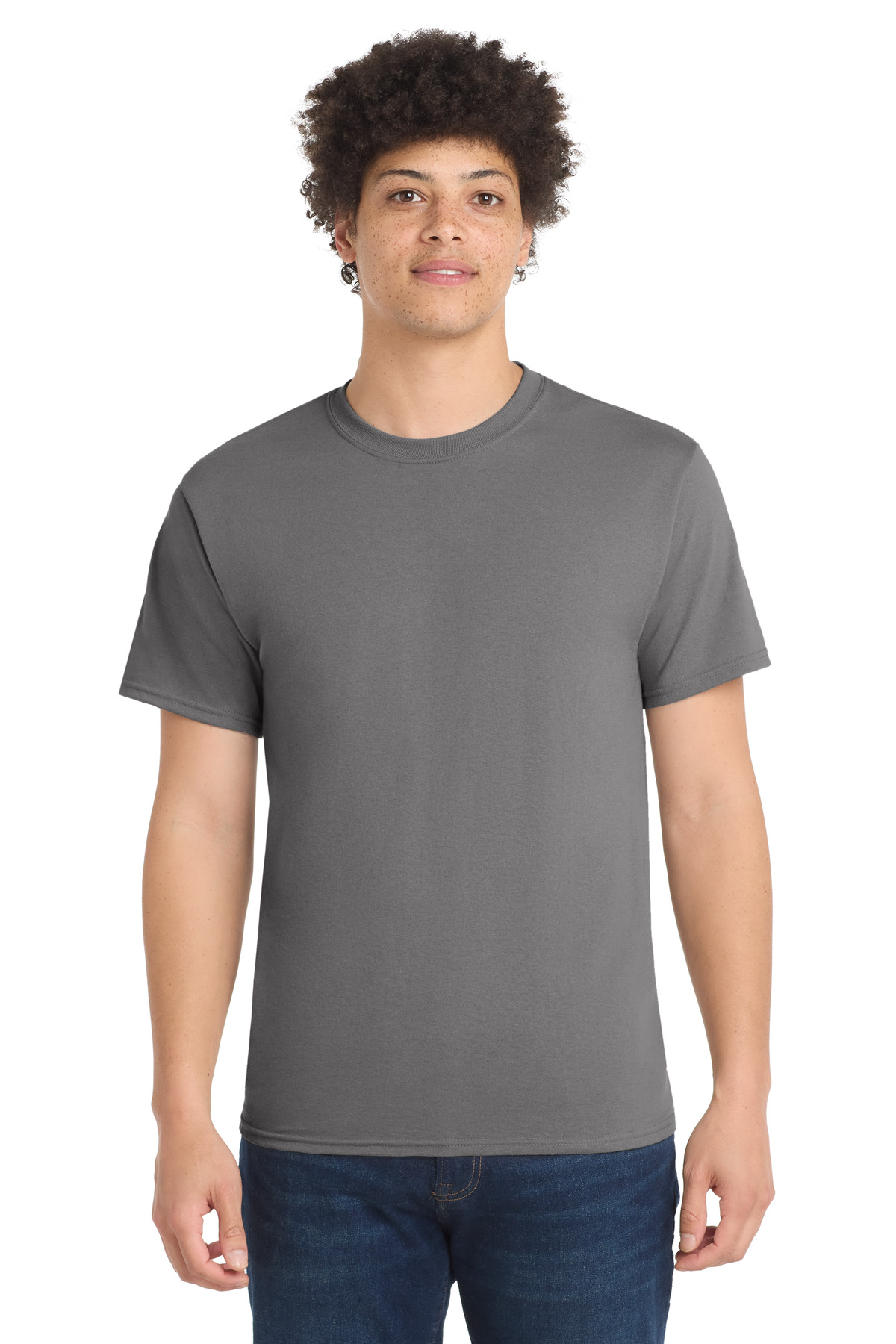 Port & Co PC55 — Medium Grey front