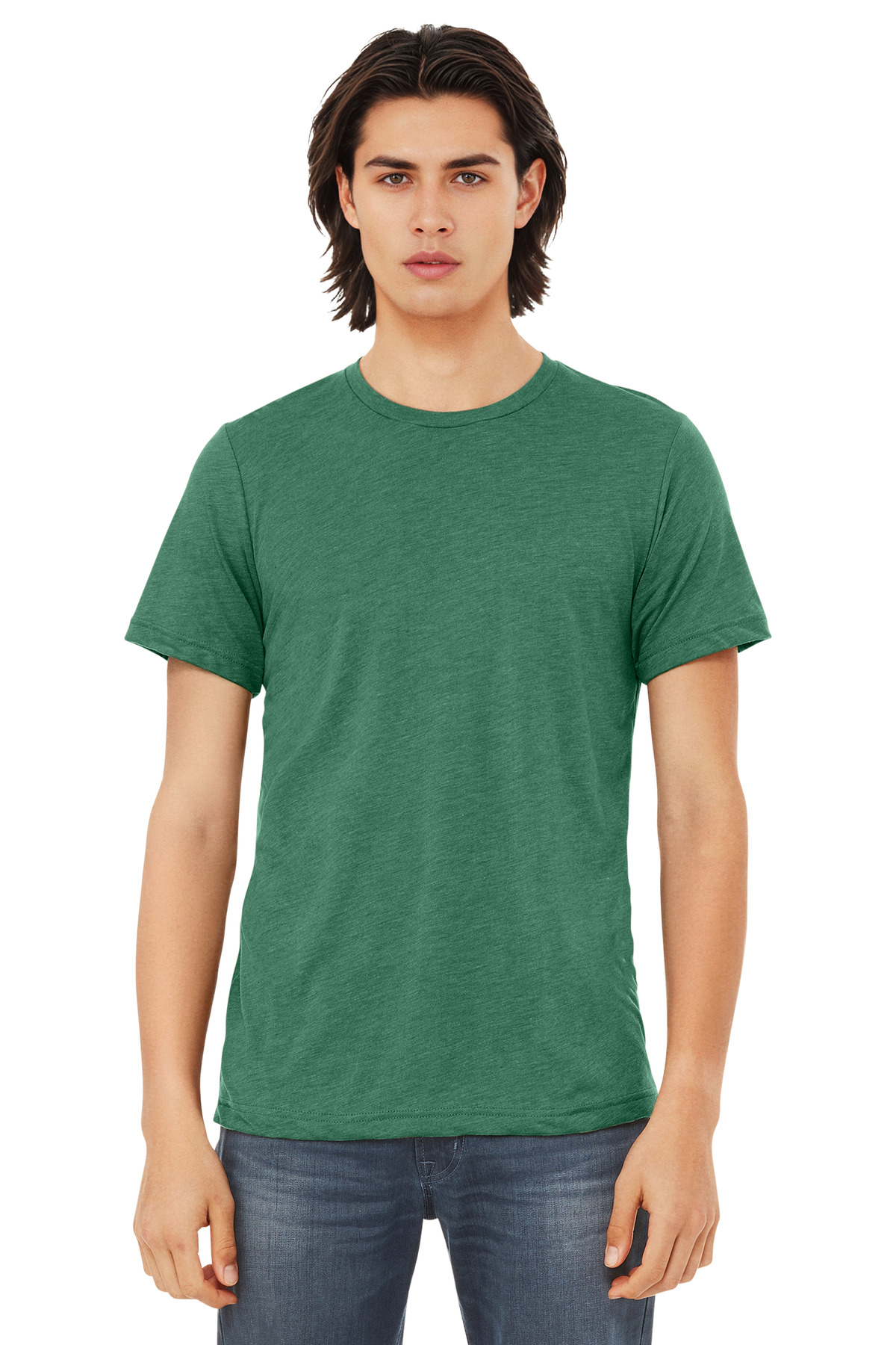 Bella + Canvas 3413 — Grass Green Triblend front