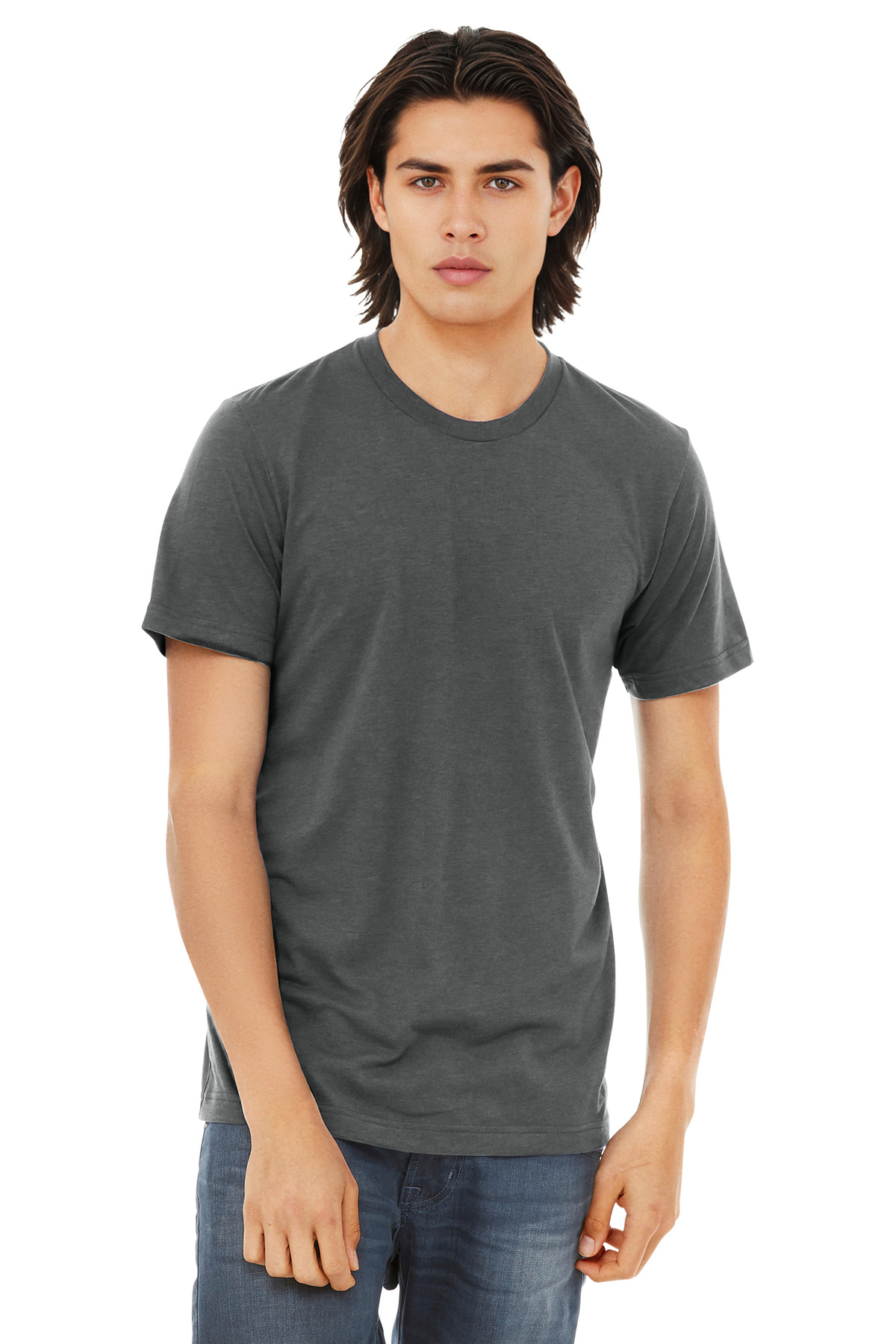 Bella + Canvas 3413 — Solid Asphalt Triblend front
