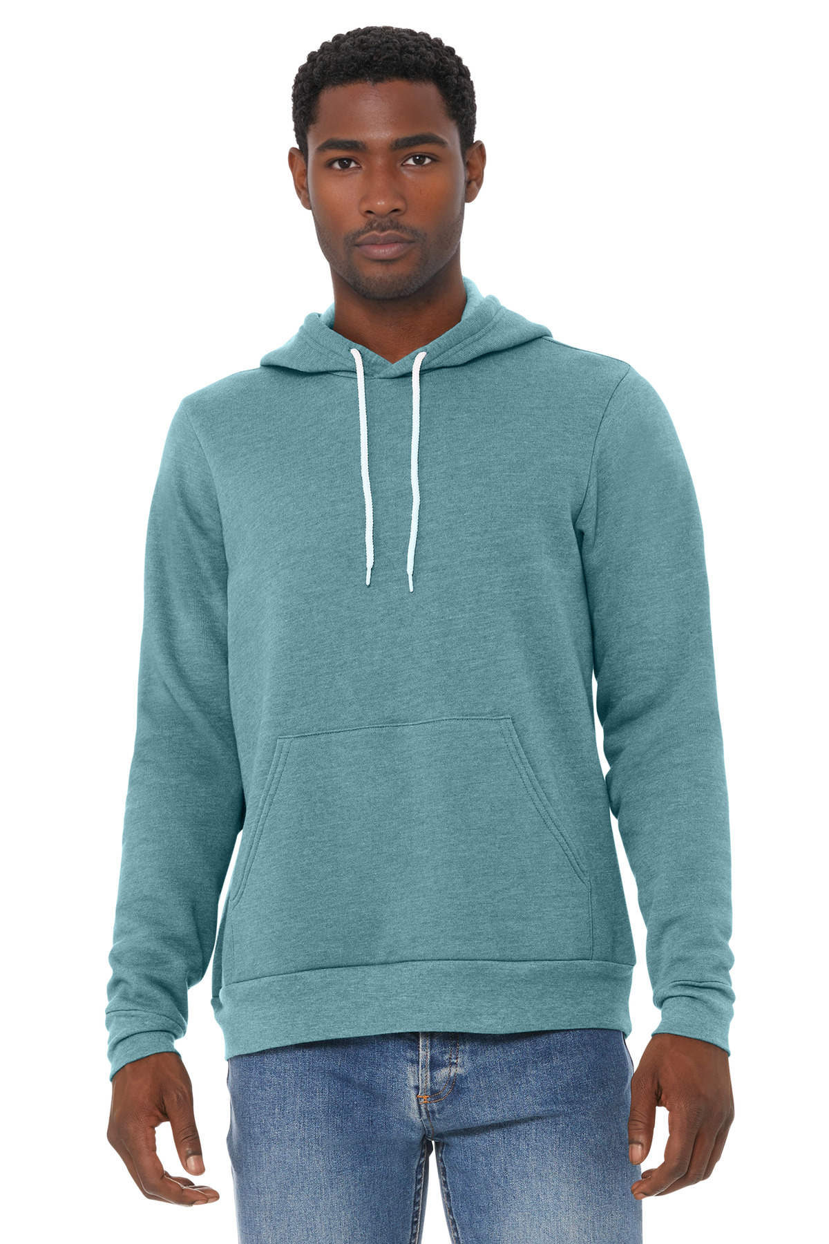 Bella + Canvas 3719 — Heather Blue Lagoon front