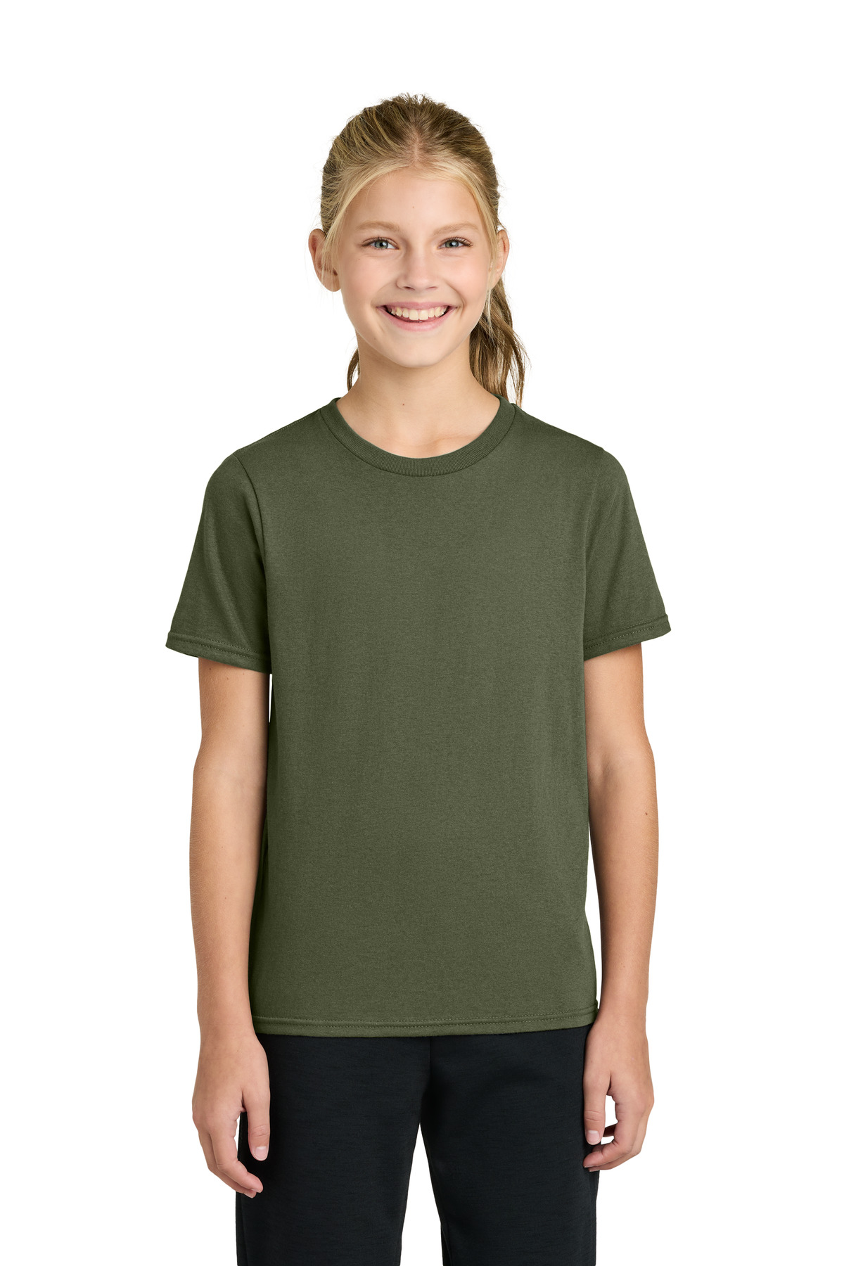 Port & Co PC43Y — Olive Drab Green front