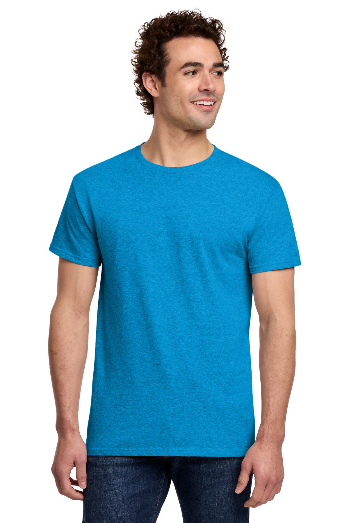 Gildan 3000 — Heather Sapphire front