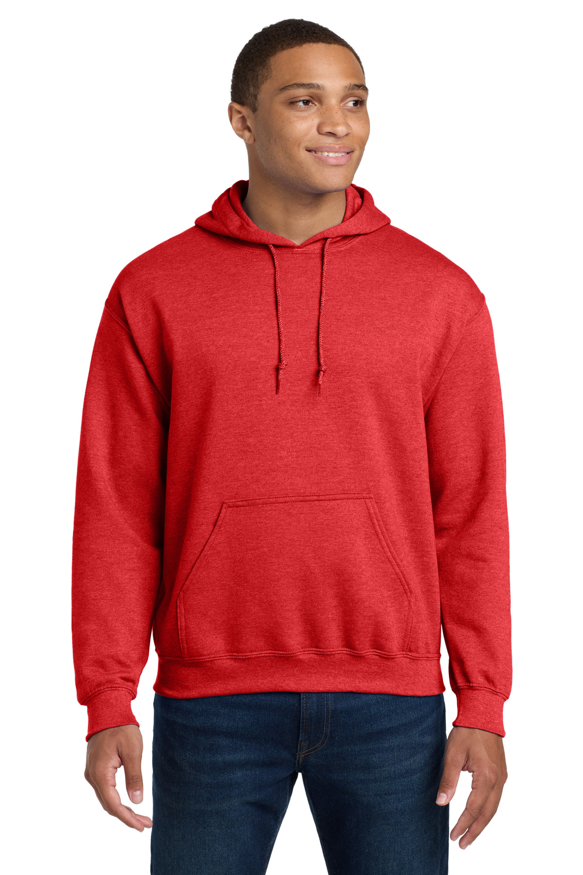 Gildan 18500 — Heather Scarlet Red front