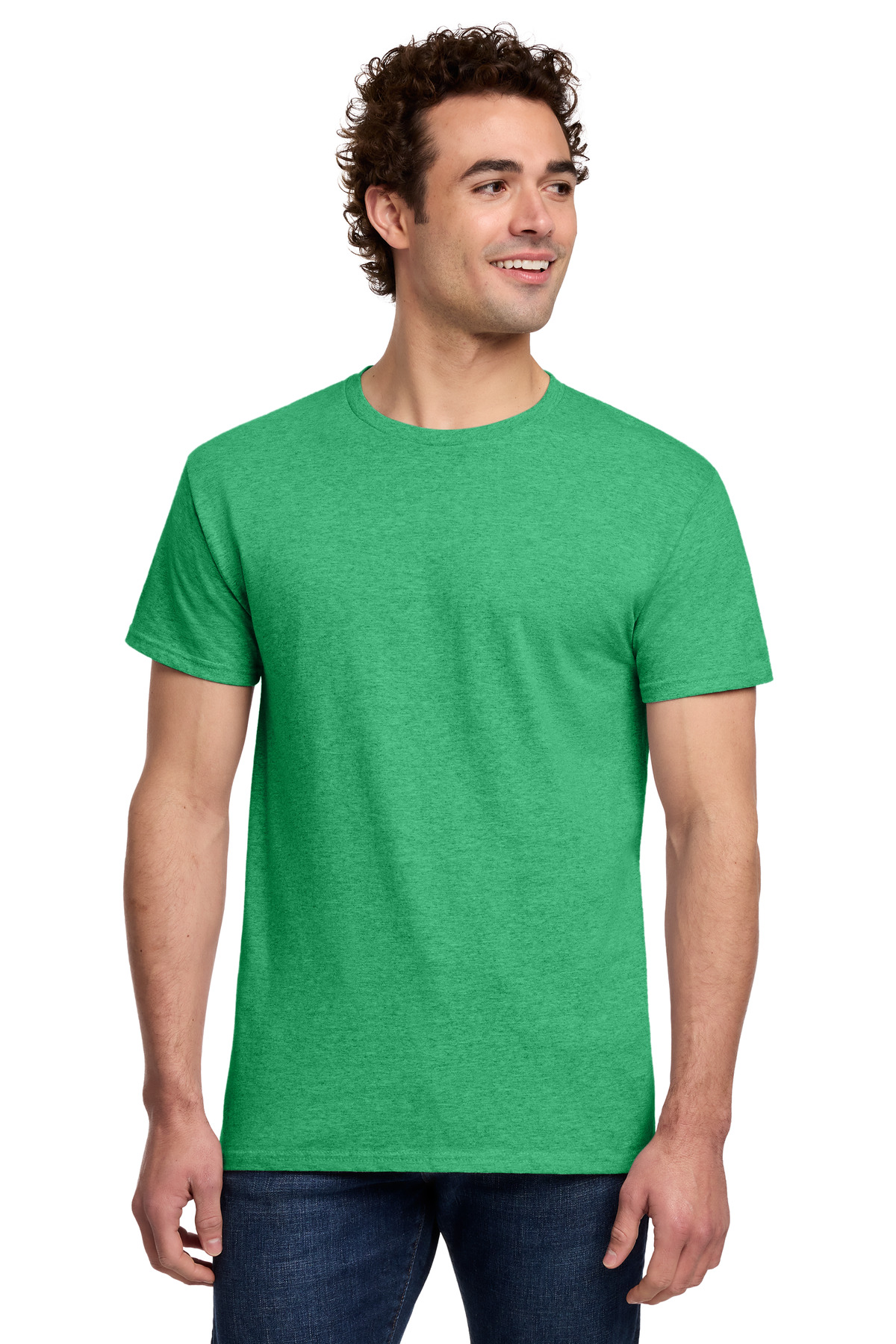 Gildan 3000 — Heather Irish Green front