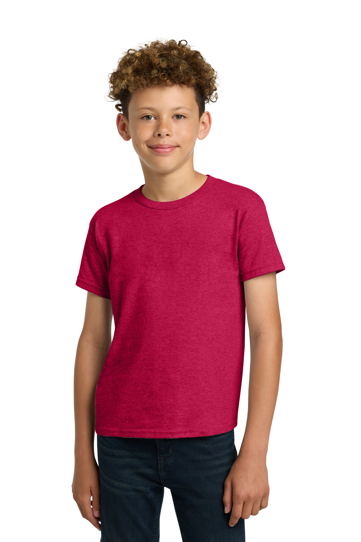Gildan 5000B — Heather Red front