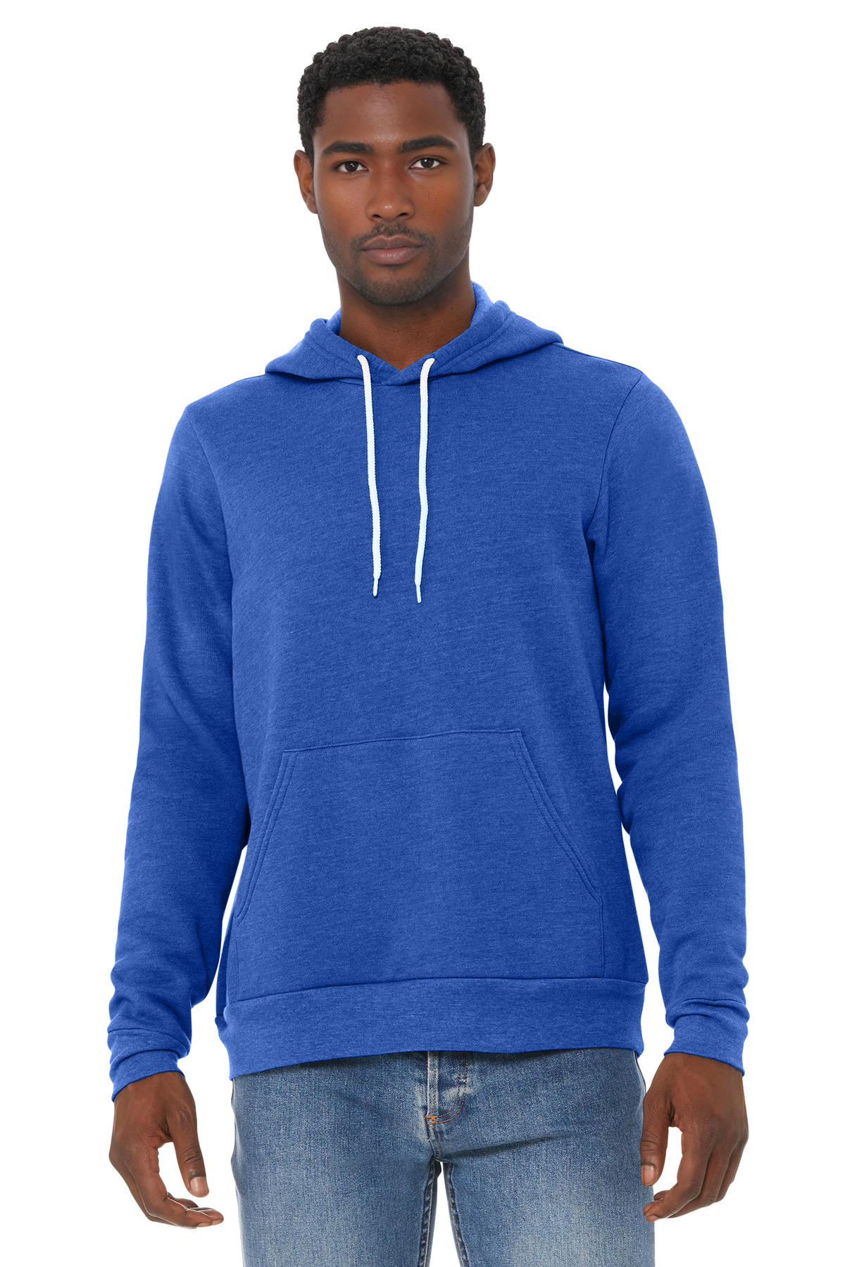 Bella + Canvas 3719 — Heather True Royal front