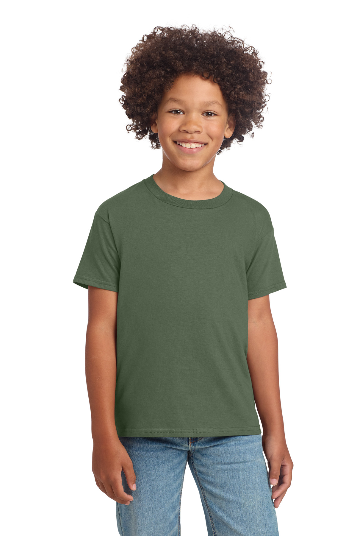 Gildan 64000B — Military Green front