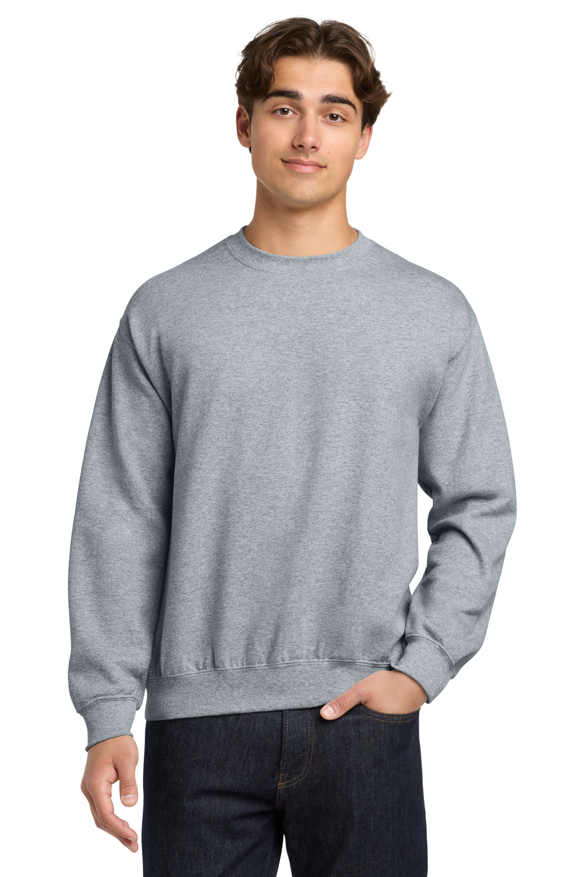 Gildan 18000 — Sport Grey front