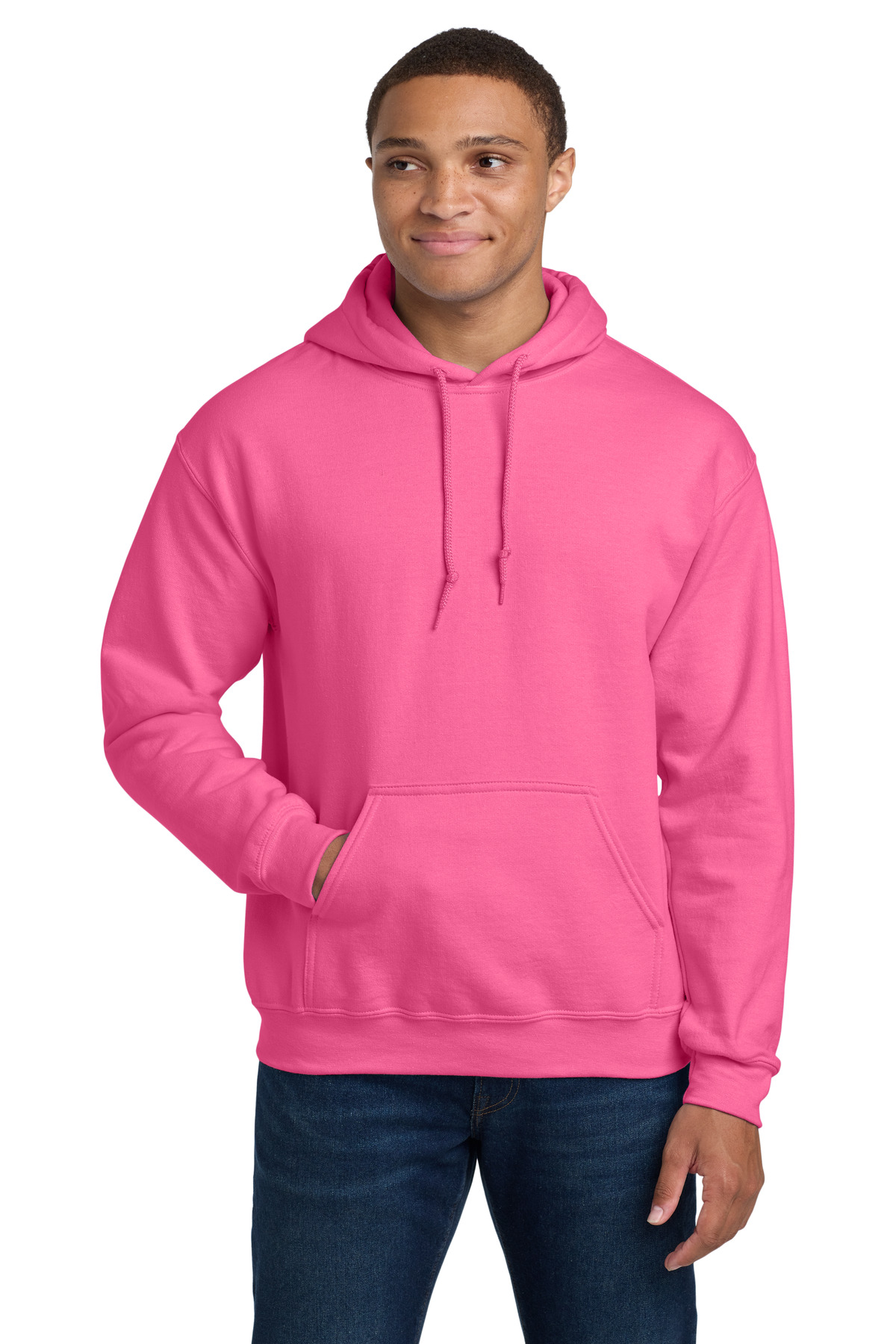 Gildan 18500 — Safety Pink front