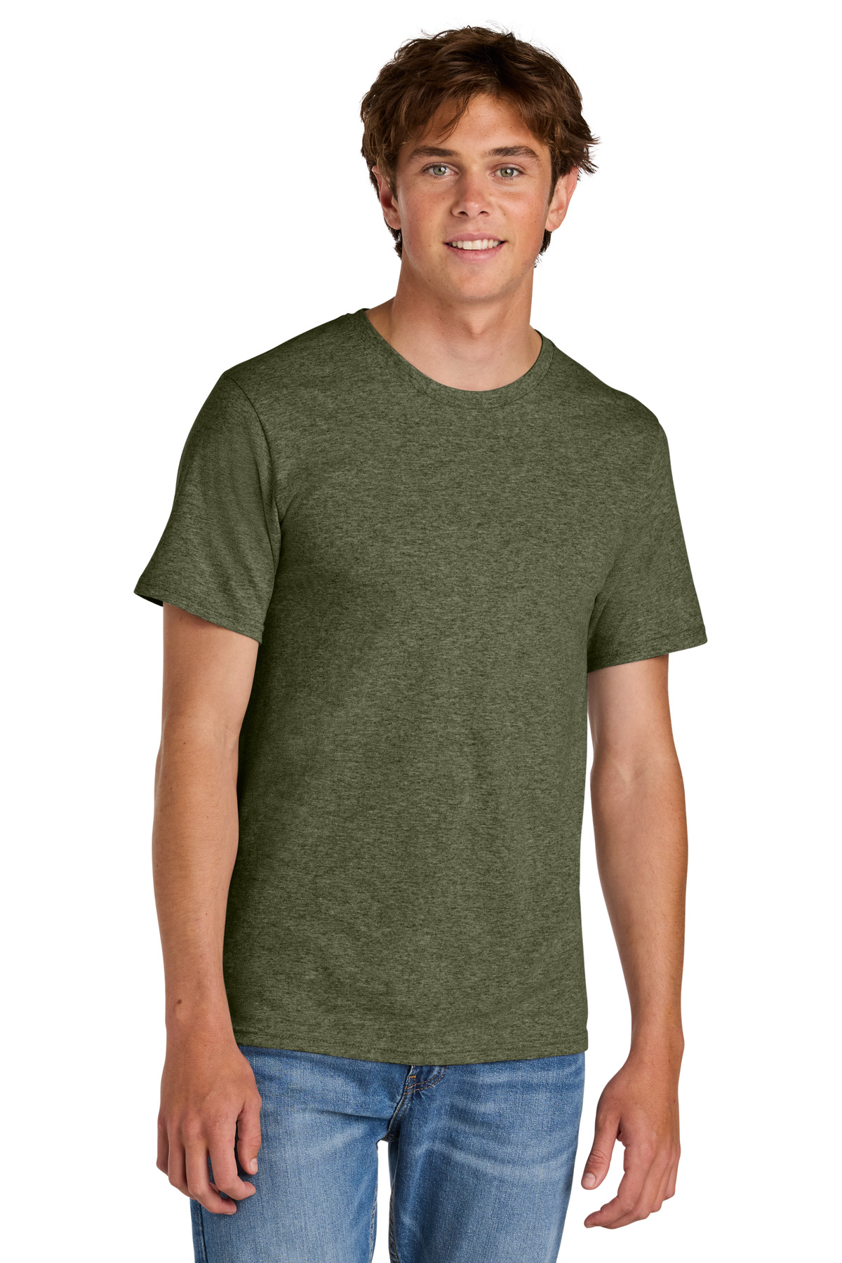 Port & Co PC43 — Olive Drab Green Heather front
