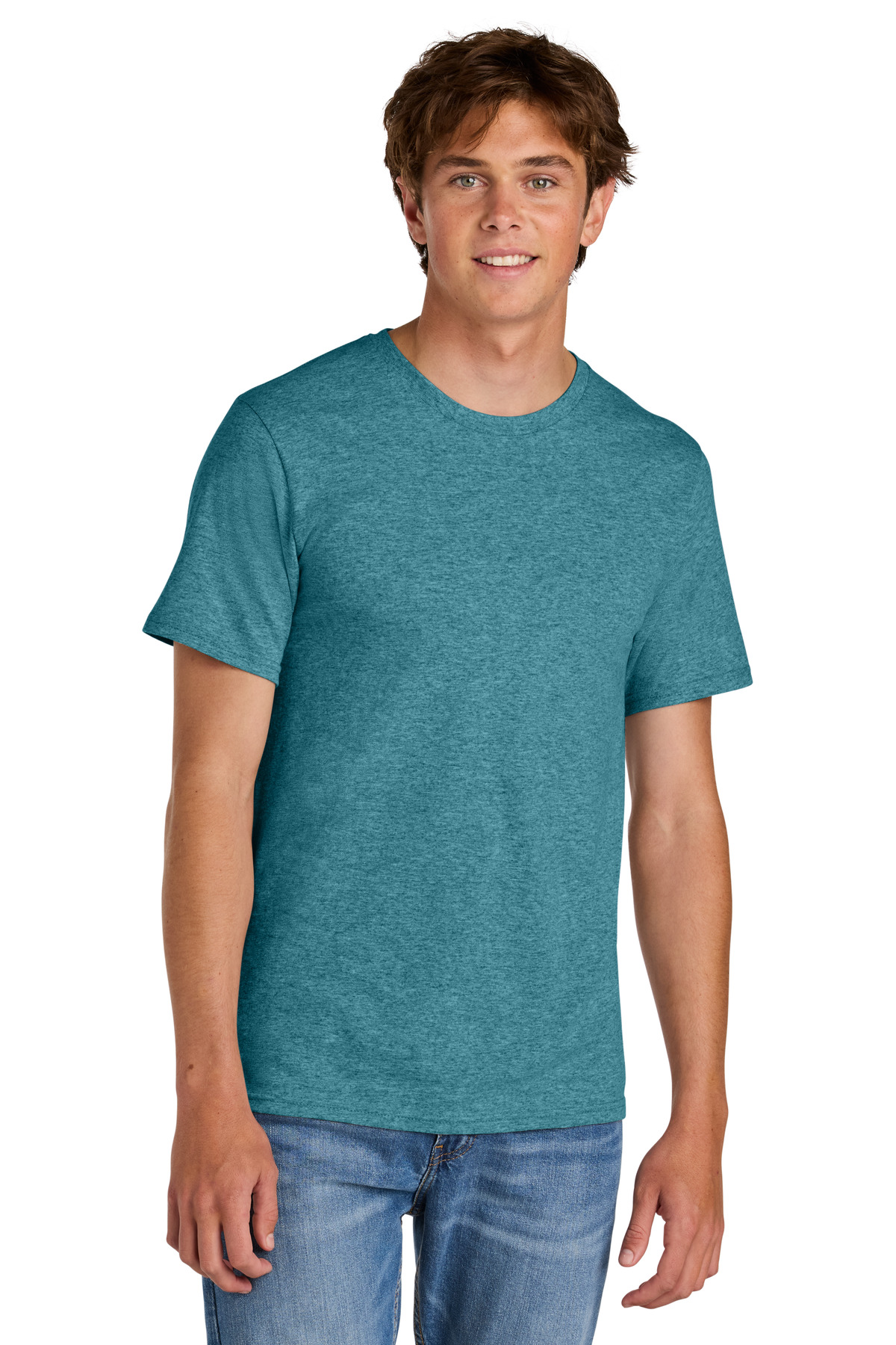 Port & Co PC43 — Vivid Teal Heather front