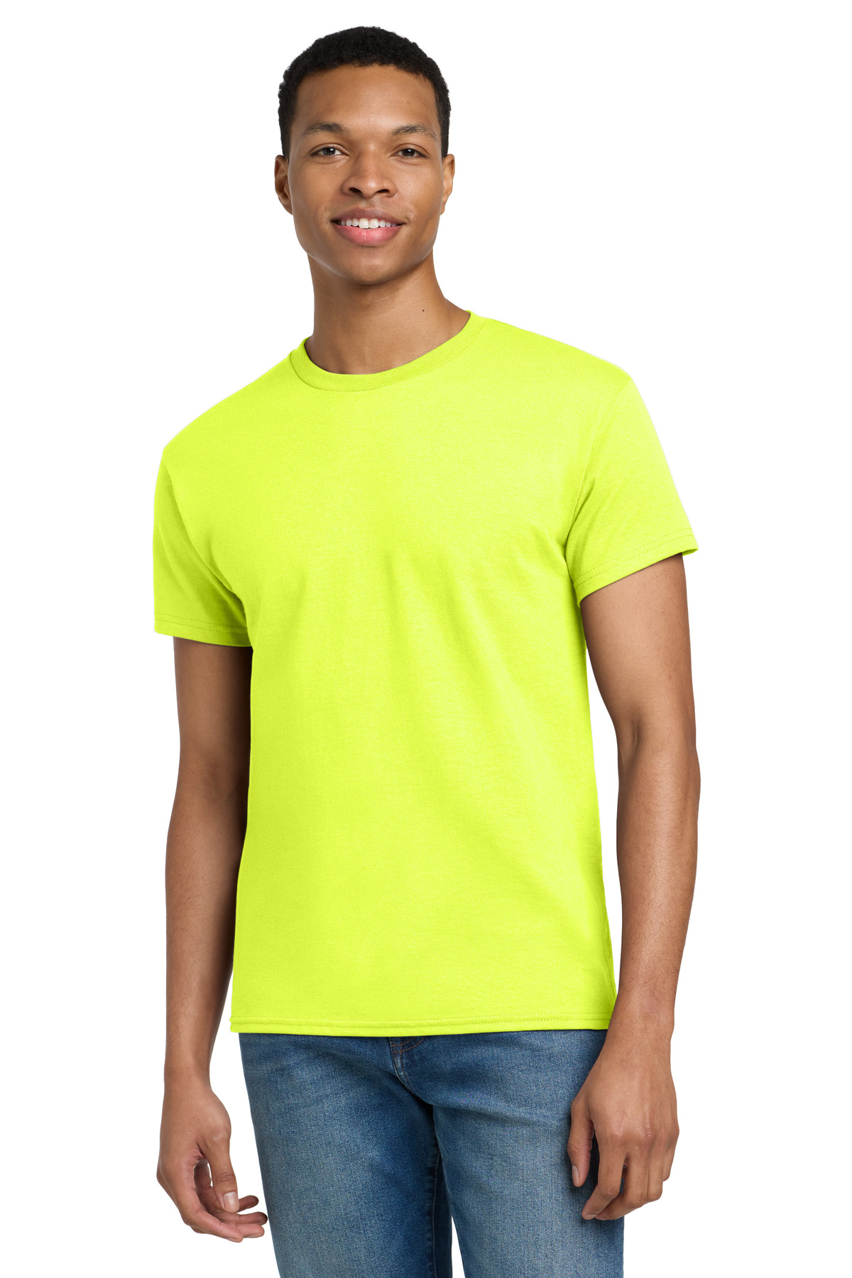 Gildan 2000T — Safety Green front