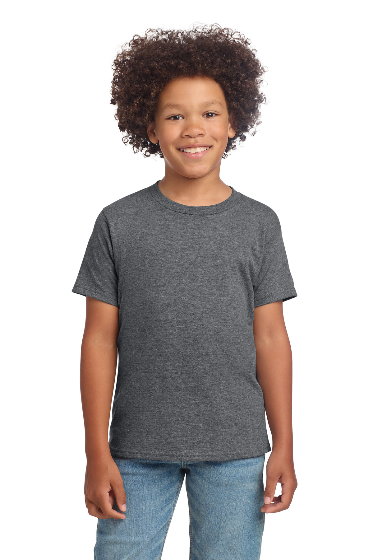 Gildan 64000B — Graphite Heather front