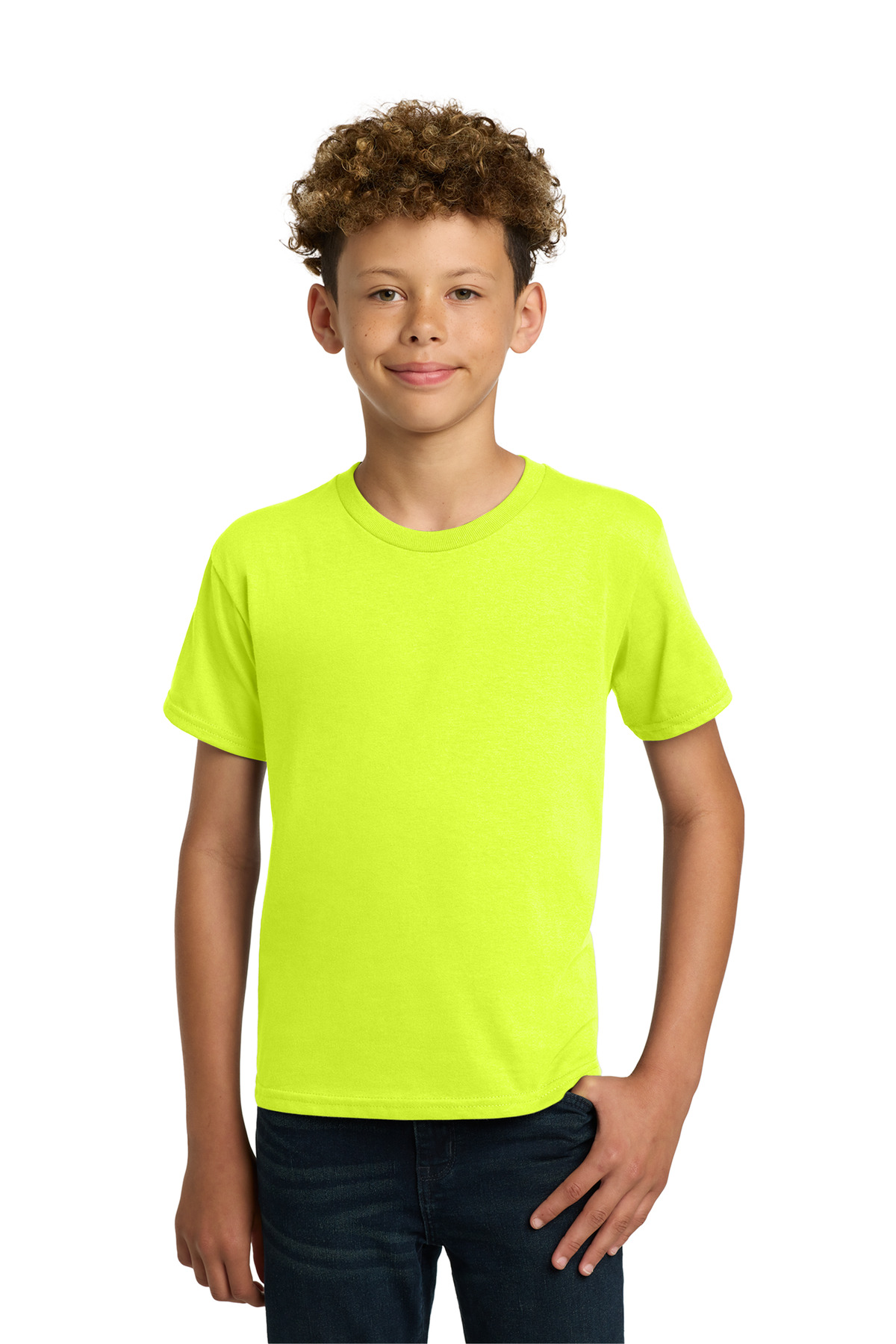 Gildan 5000B — Safety Green front