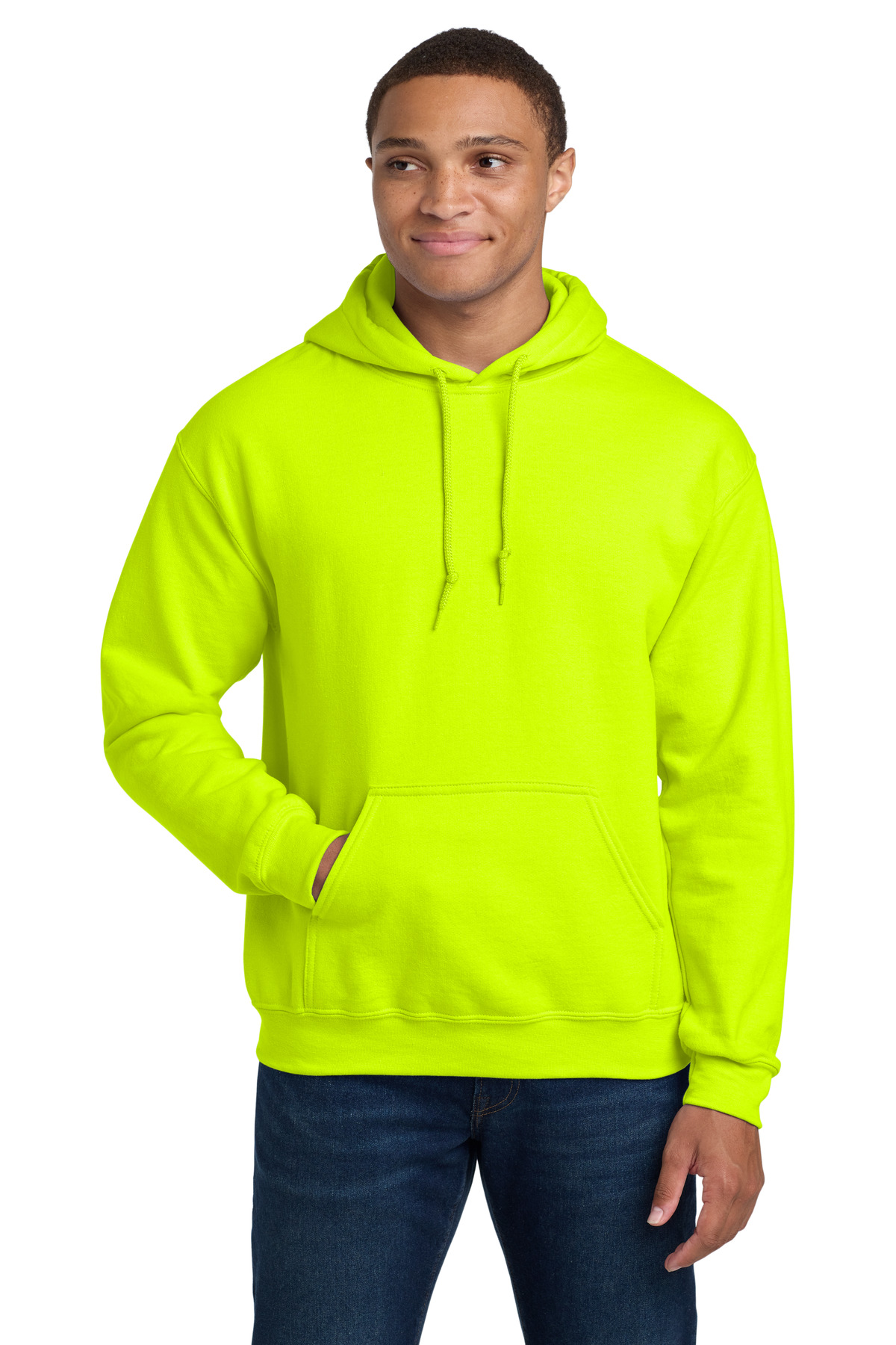 Gildan 18500 — Safety Green front