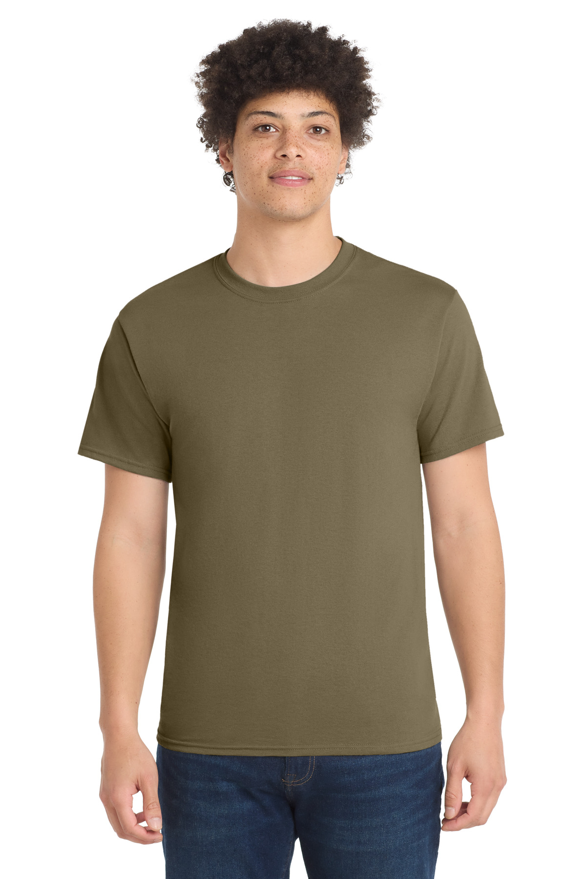 Port & Co PC55 — Coyote Brown front