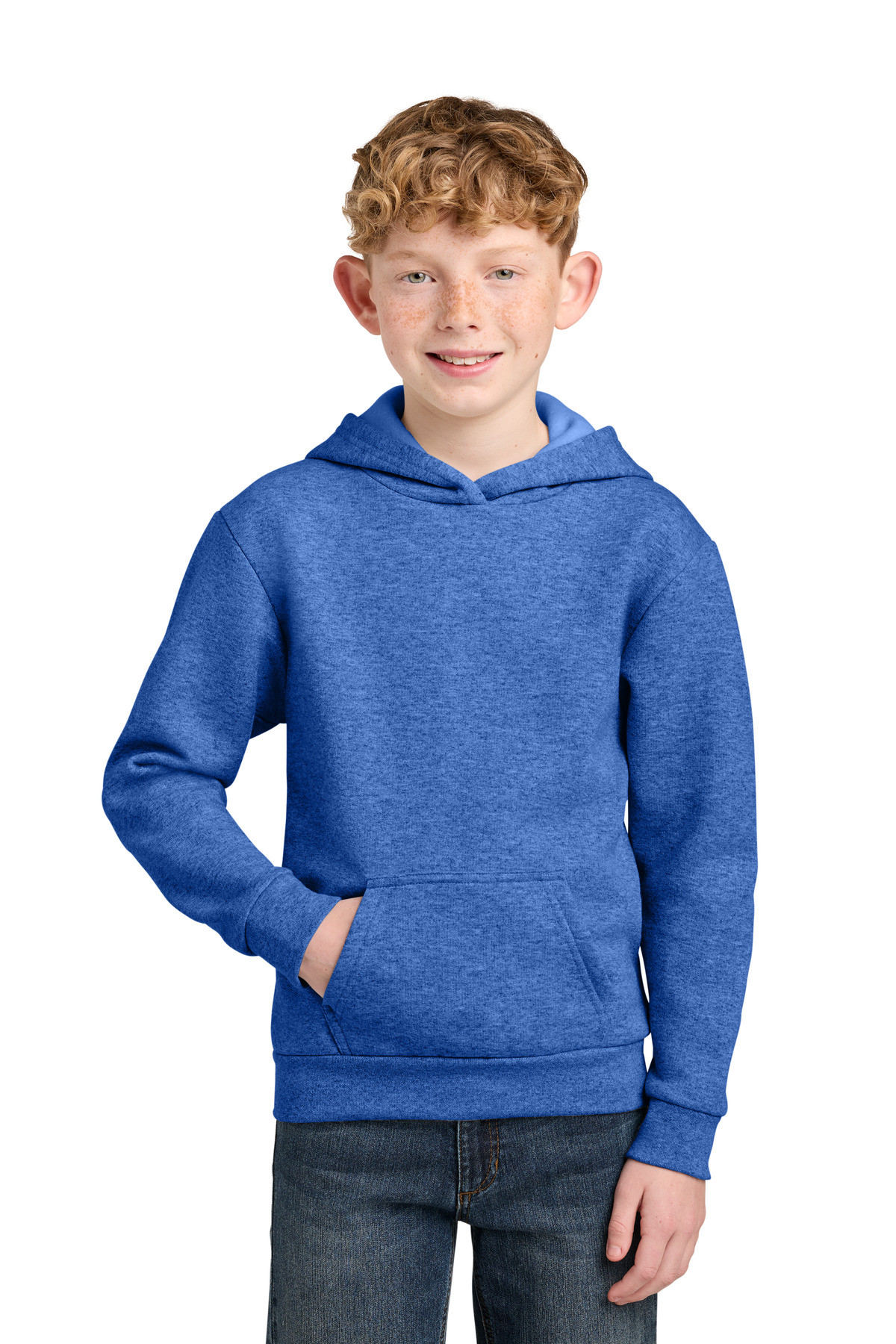 Port & Co PC68YH — Heather Royal front