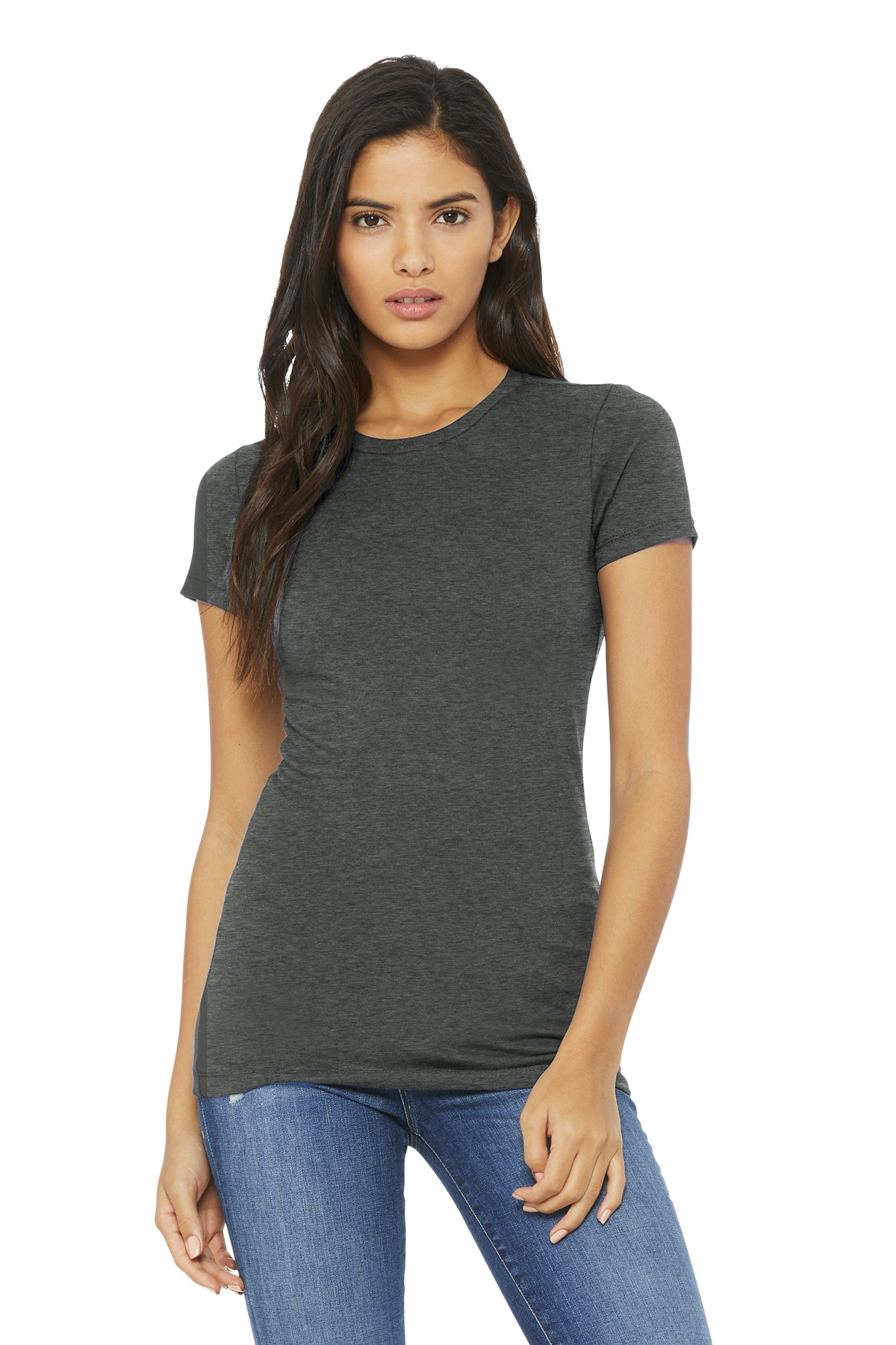 Bella + Canvas 6004 — Deep Heather front