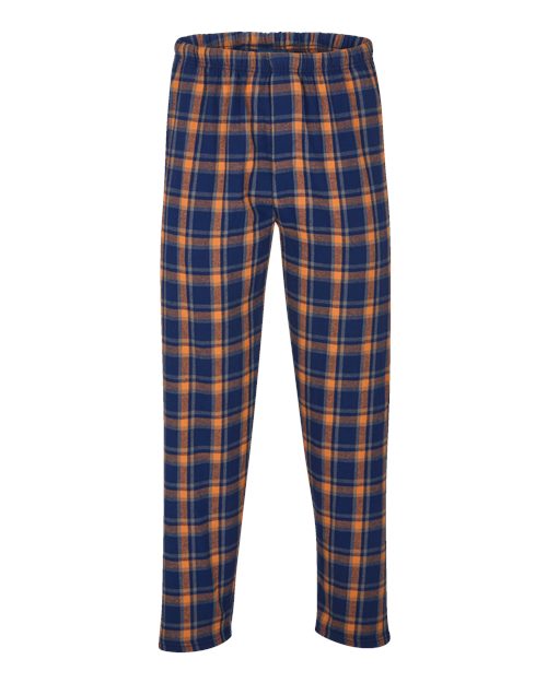 Boxercraft BM6624 — Heritage Navy Orange Grey Plaid front