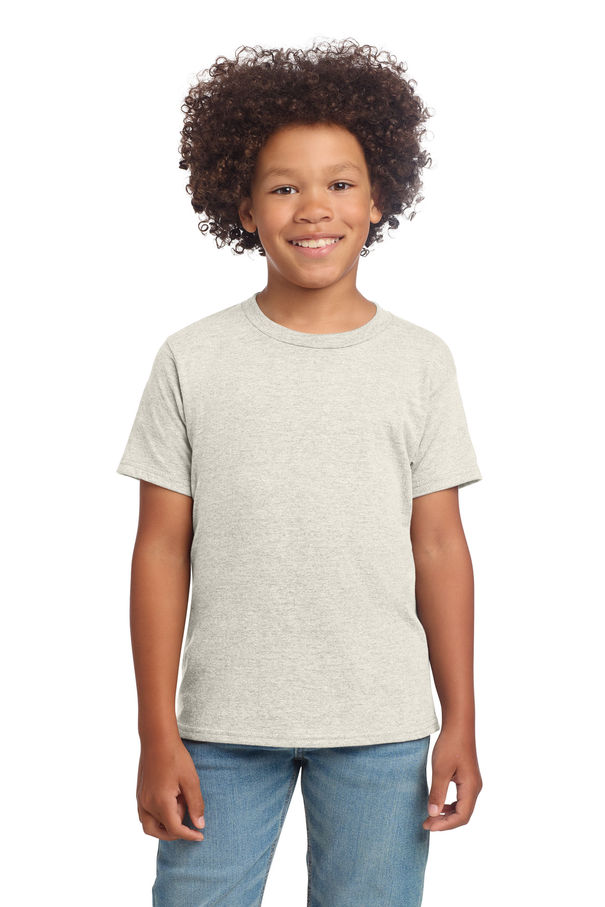 Gildan 64000B — Heather Oatmeal front