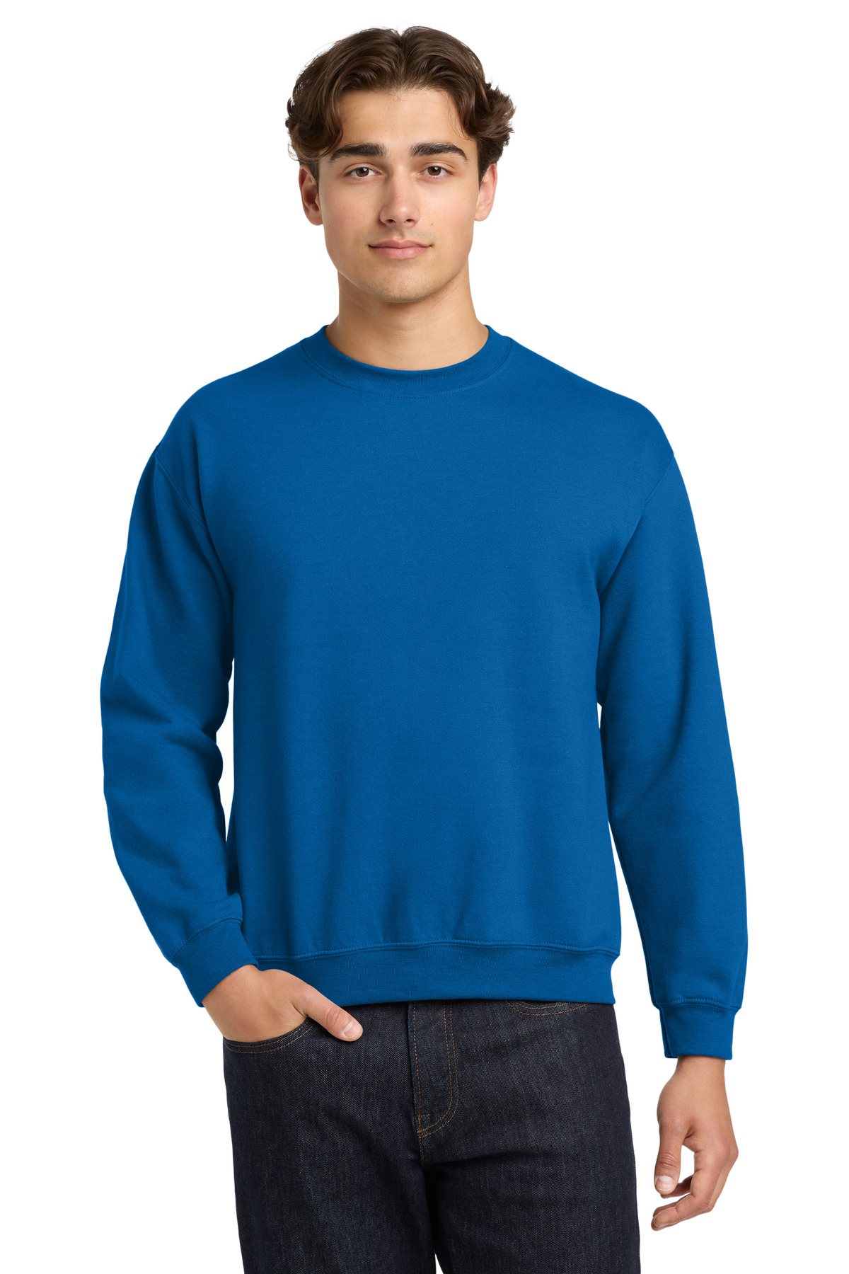 Gildan 18000 — Neon Blue front