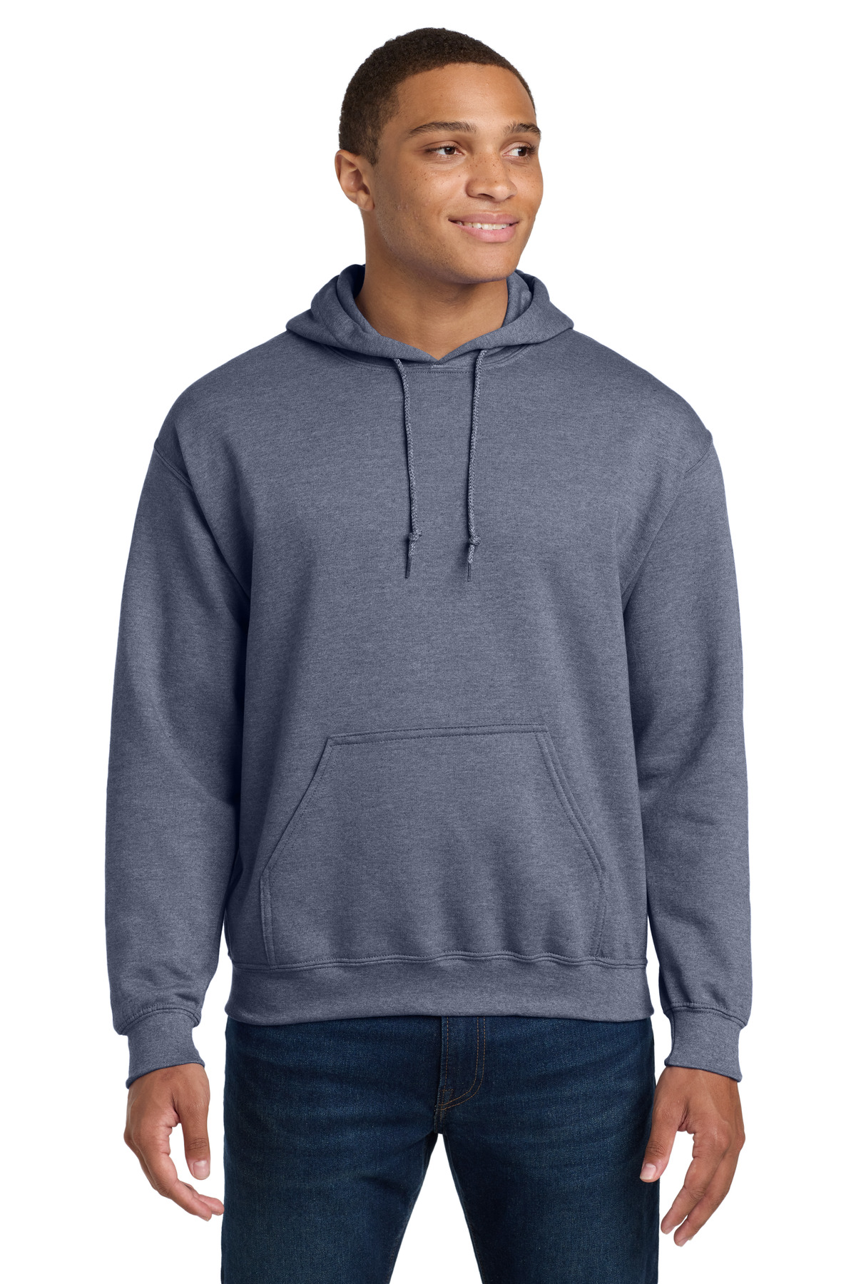 Gildan 18500 — Heather Dark Navy front