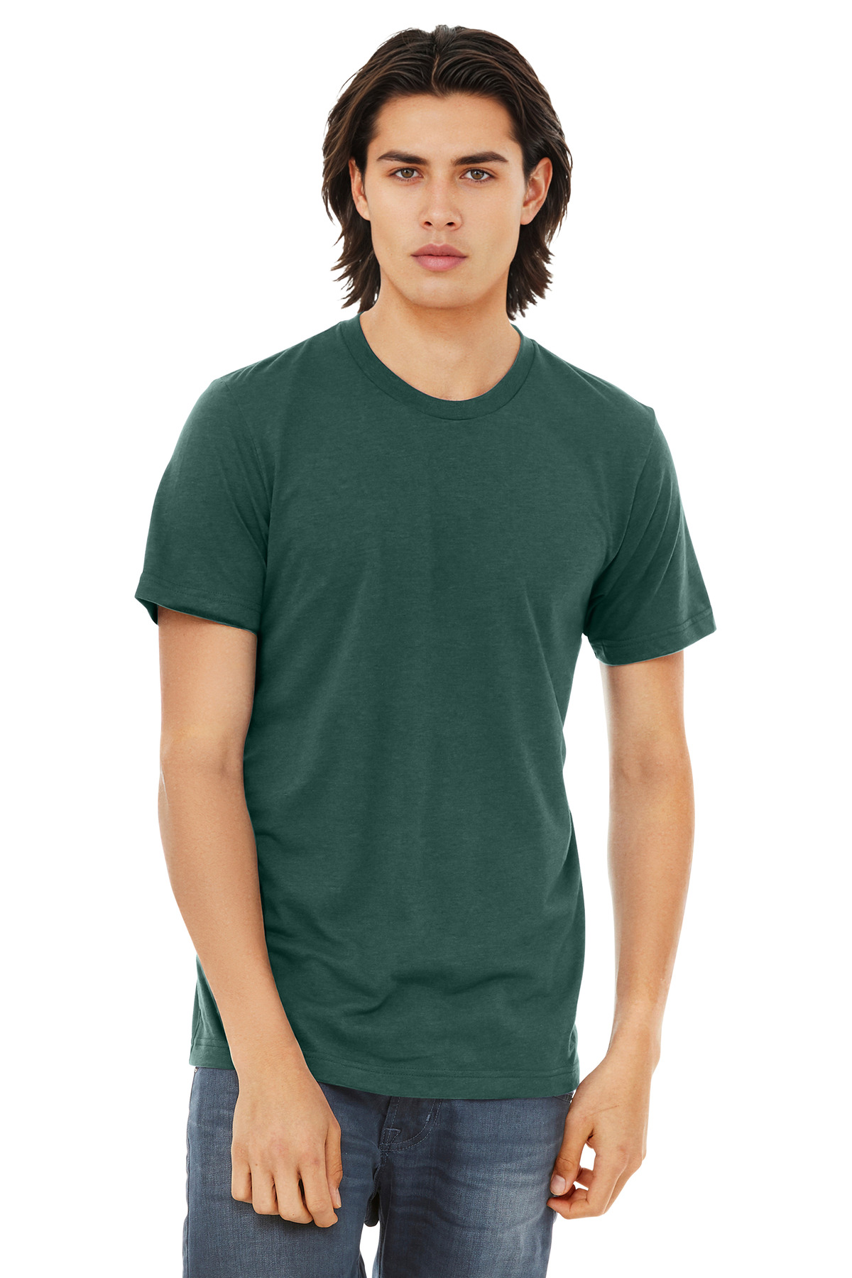 Bella + Canvas 3413 — Solid Forest Triblend front