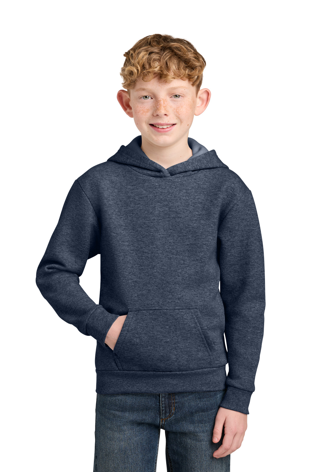 Port & Co PC68YH — Heather Navy front