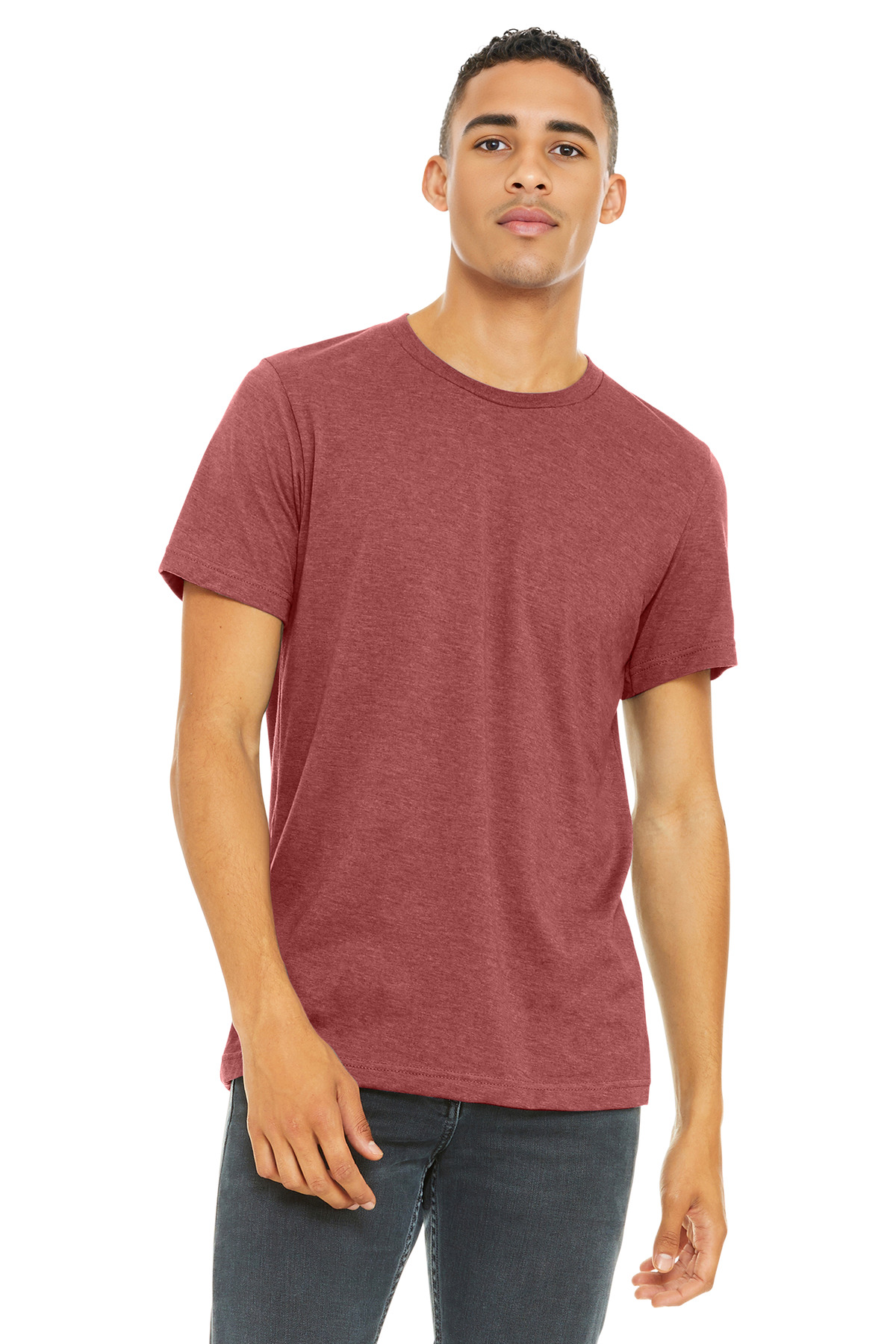 Bella + Canvas 3001CVC — Heather Canvas Red front