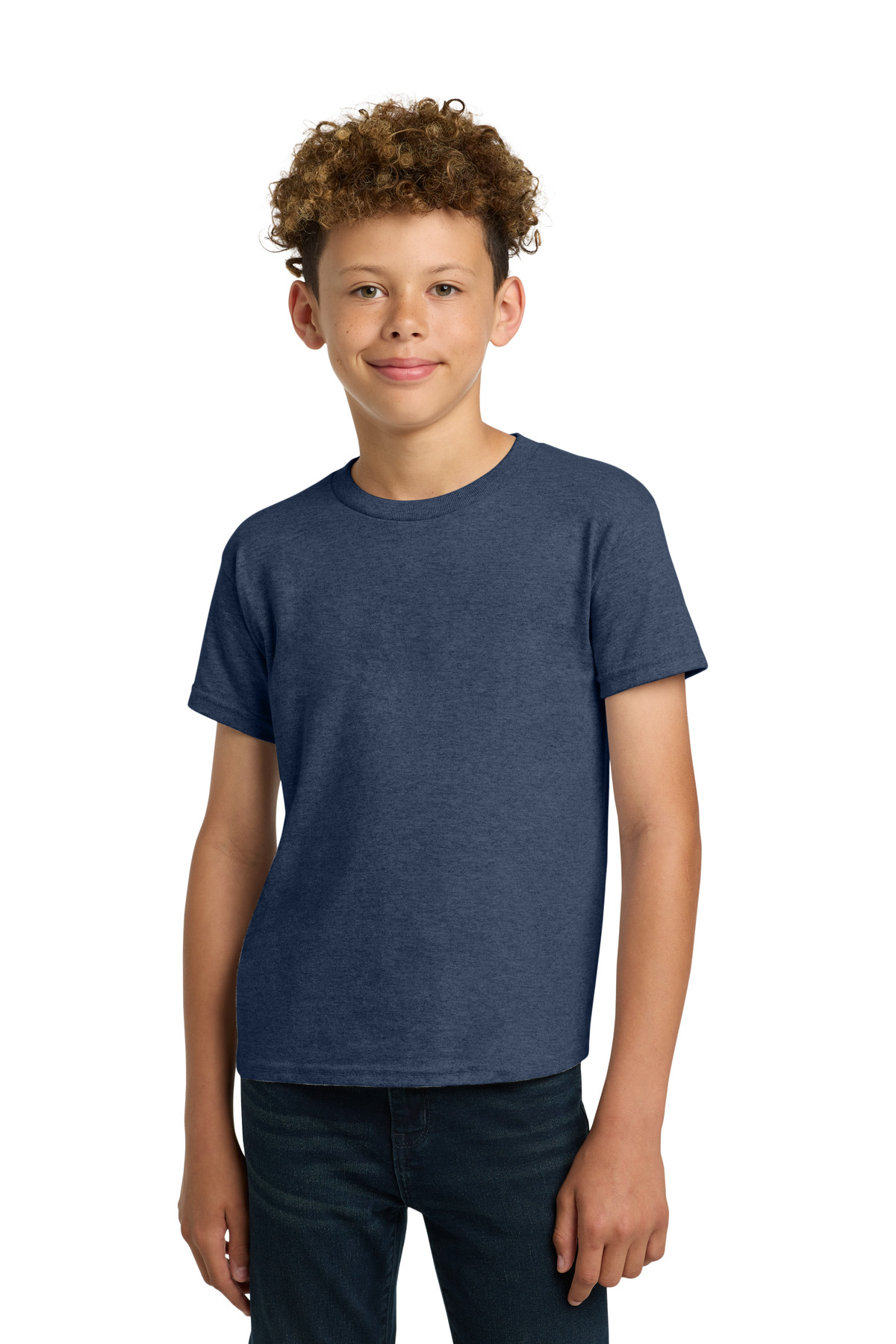 Gildan 5000B — Heather Navy front
