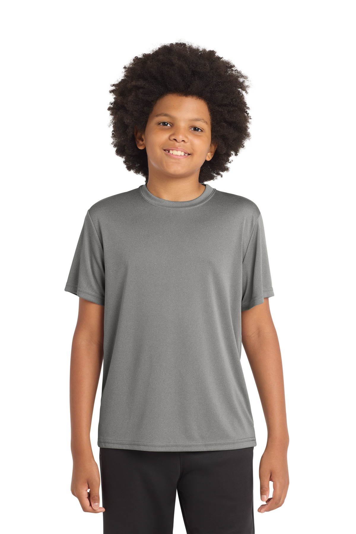 Sport-Tek YST350 — Grey Concrete Heather front