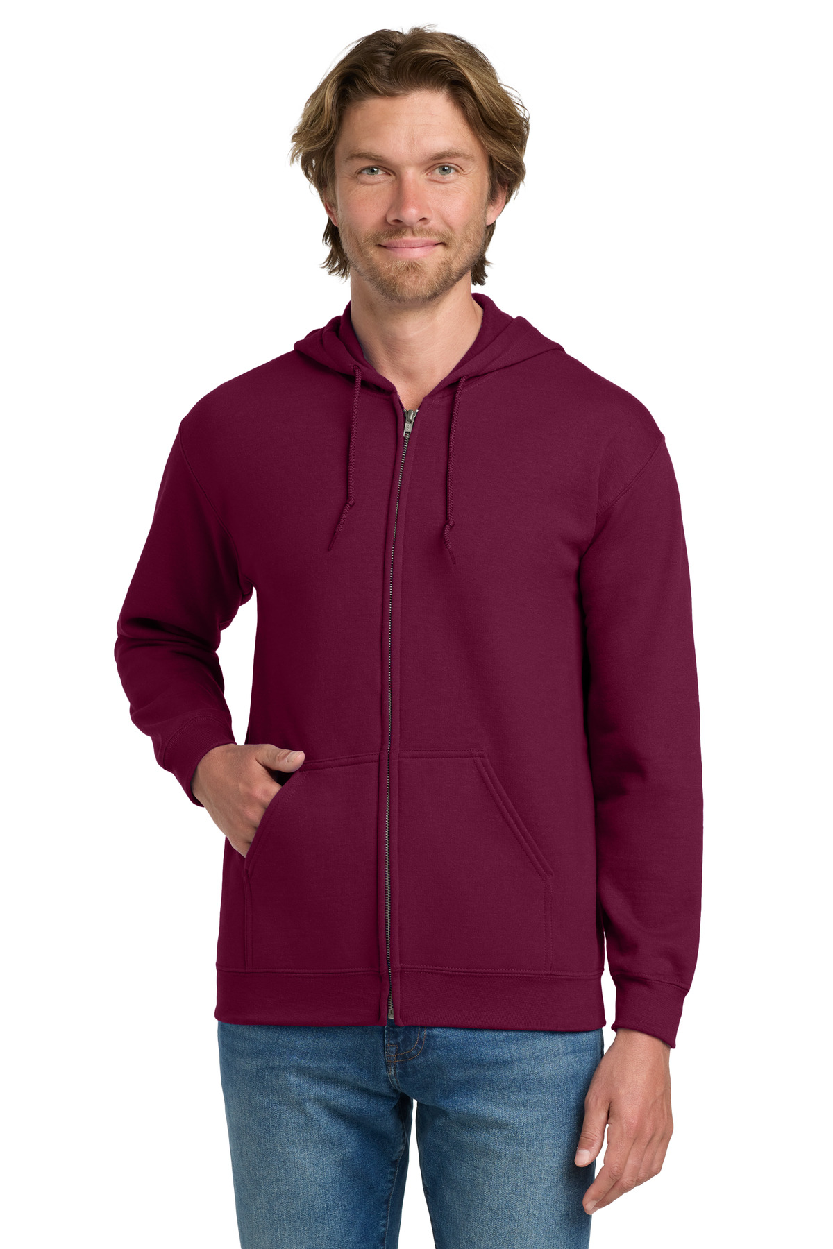 Gildan 18600 — Maroon front