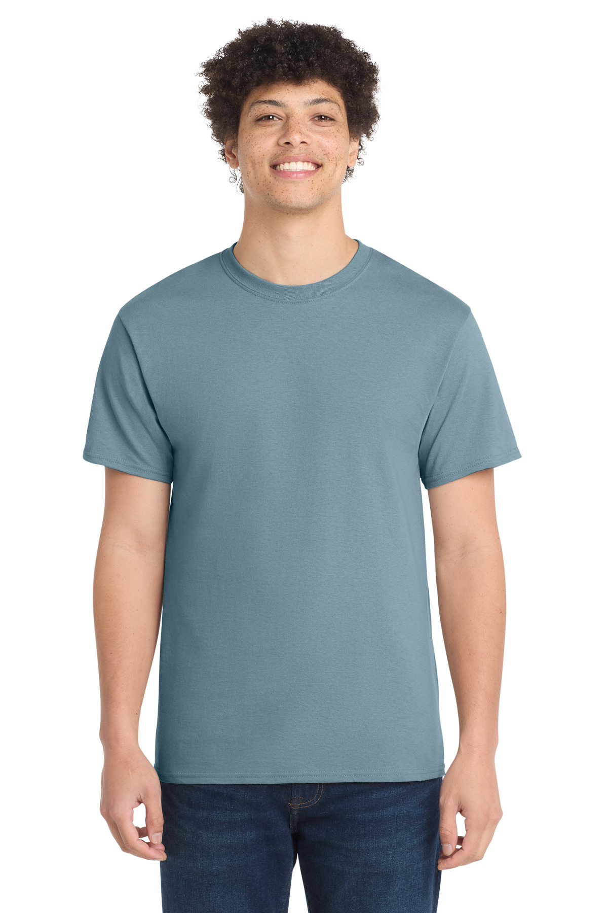 Port & Co PC54 — Stonewashed Blue front