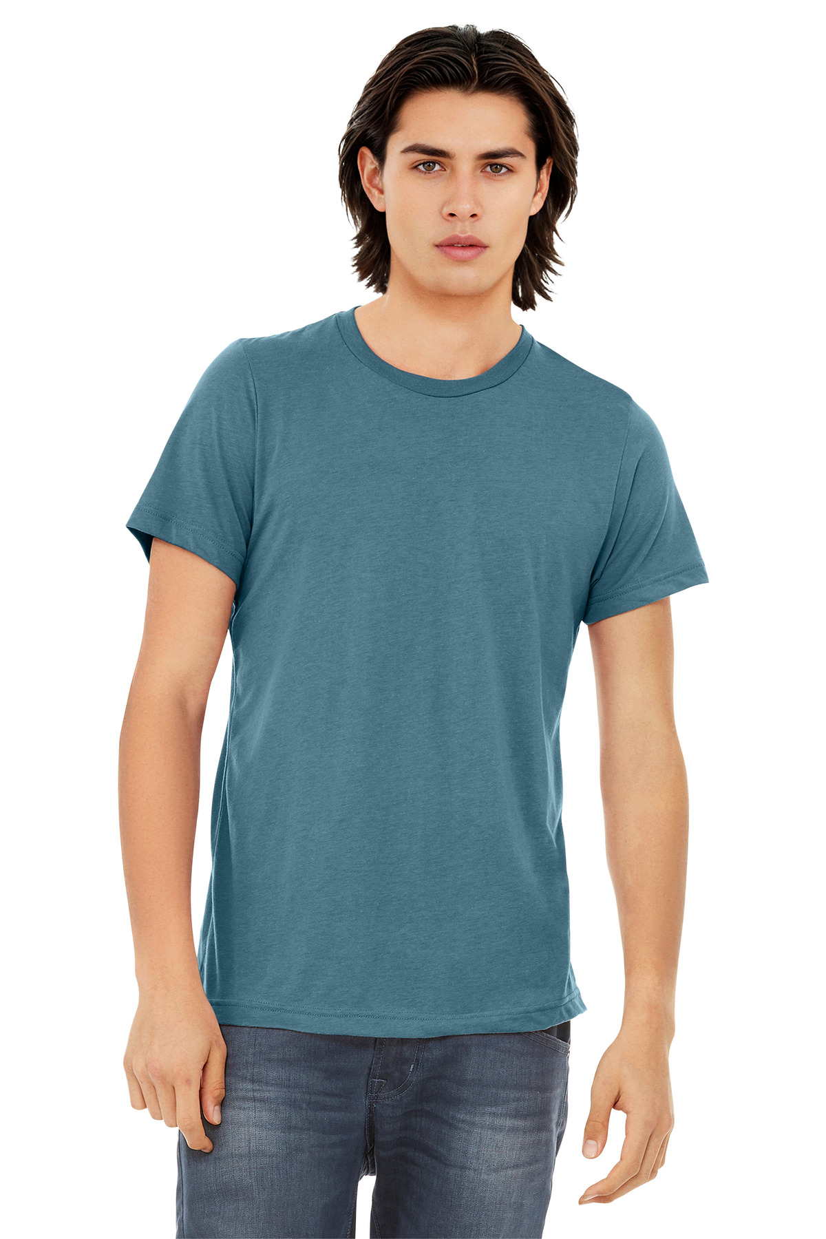 Bella + Canvas 3413 — Denim Triblend front
