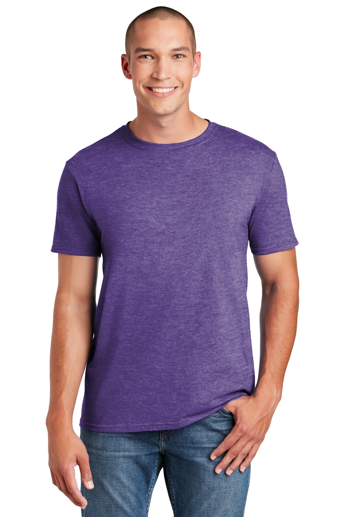 Gildan 64000 — Heather Purple front