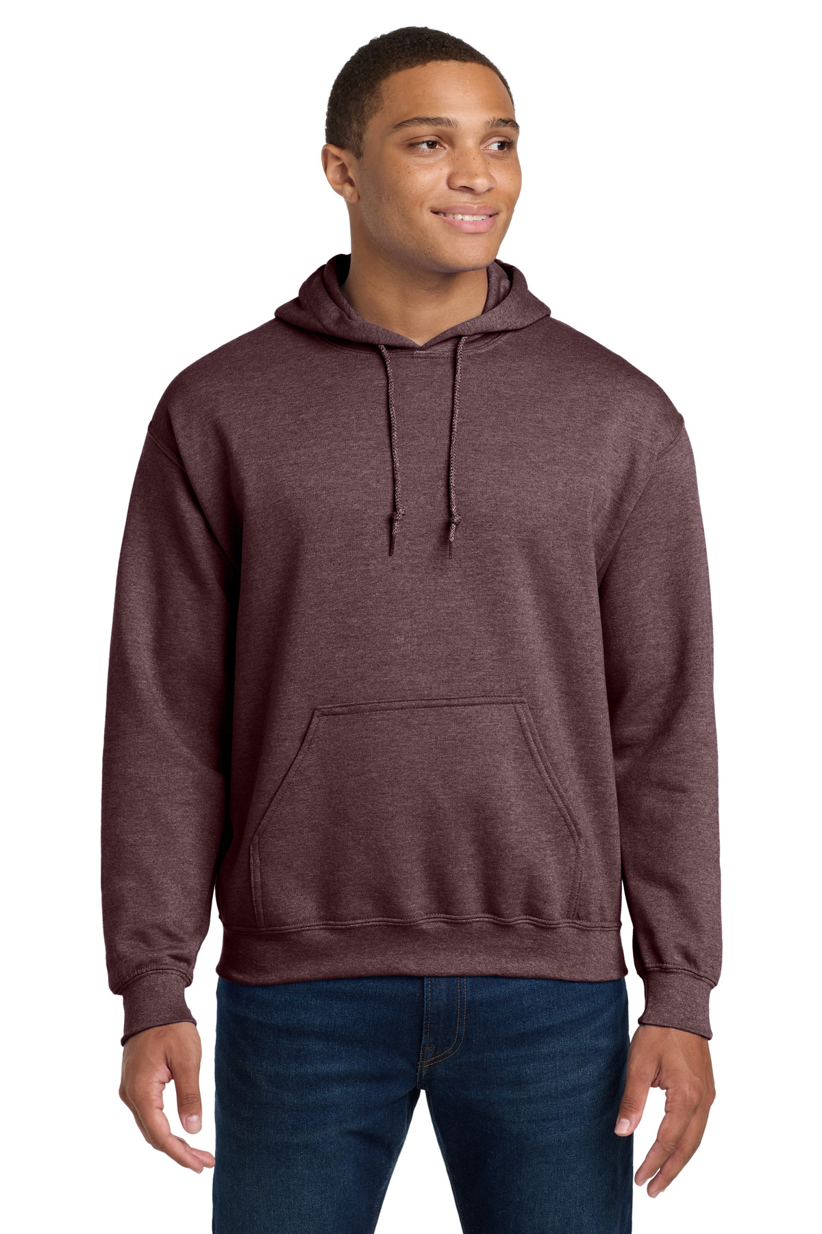 Gildan 18500 — Heather Dark Maroon front
