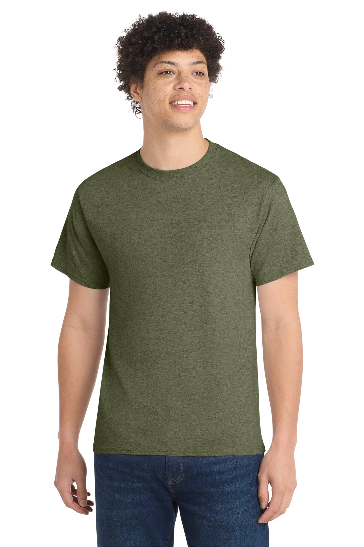 Port & Co PC54 — Olive Drab Green Heather front