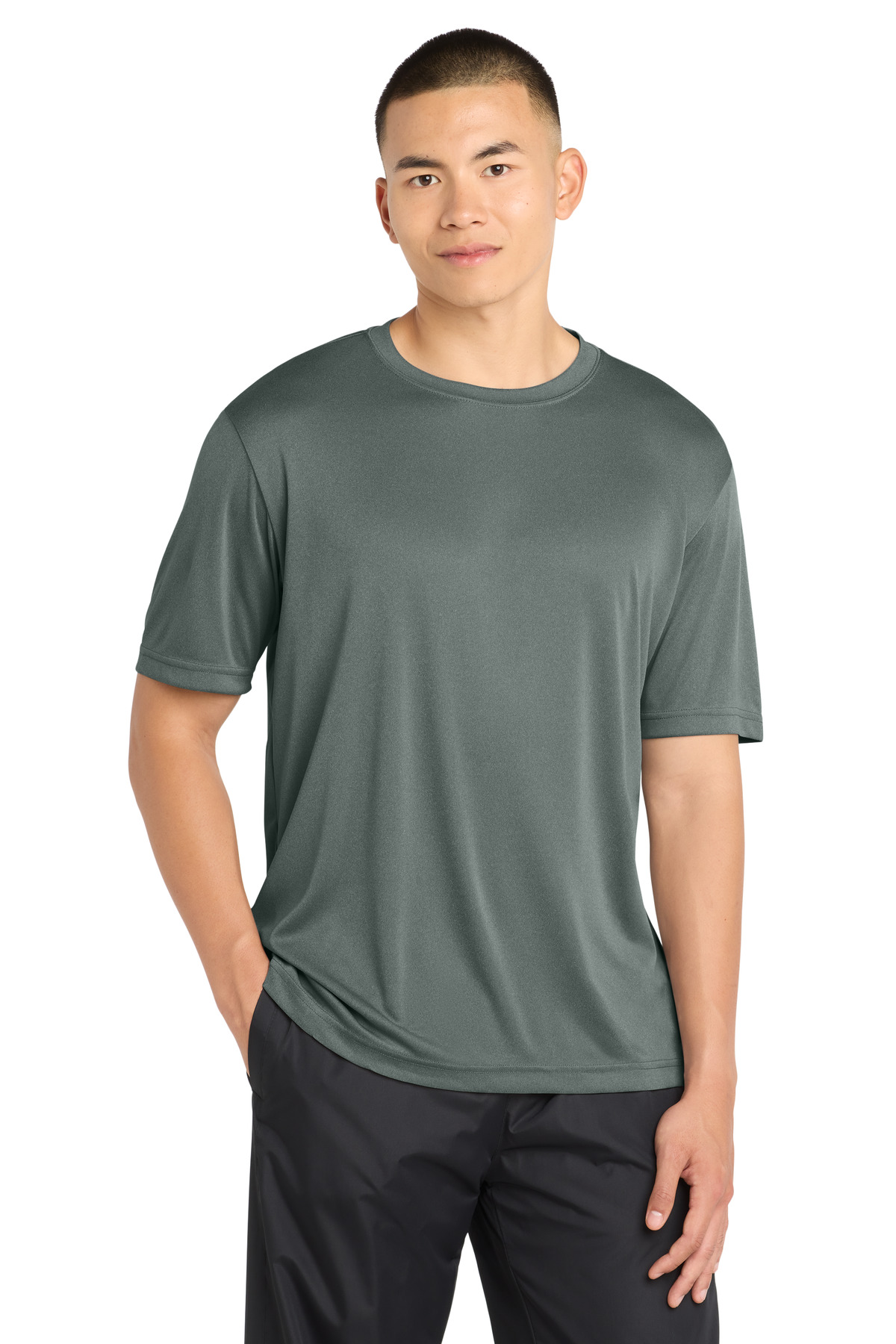 Sport-Tek ST350 — Grey Concrete Heather front