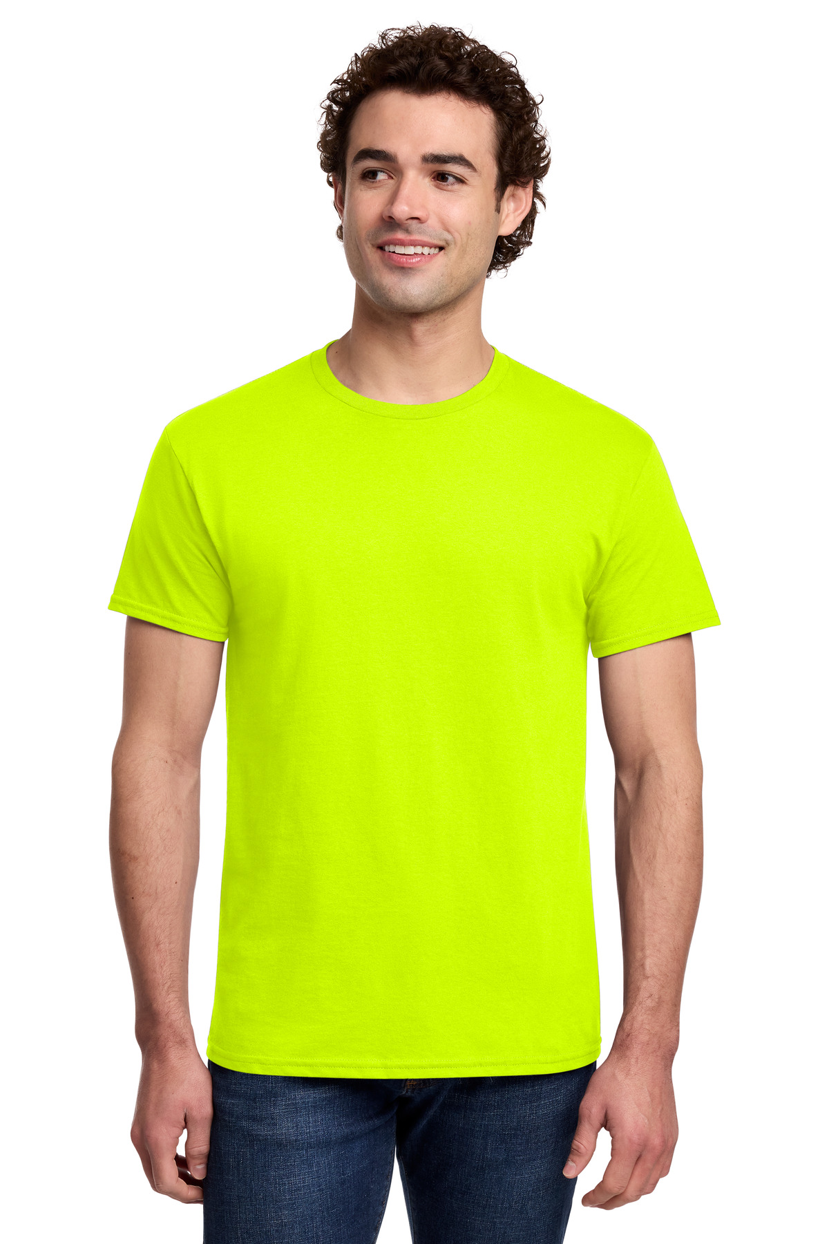 Gildan 3000 — Safety Green front