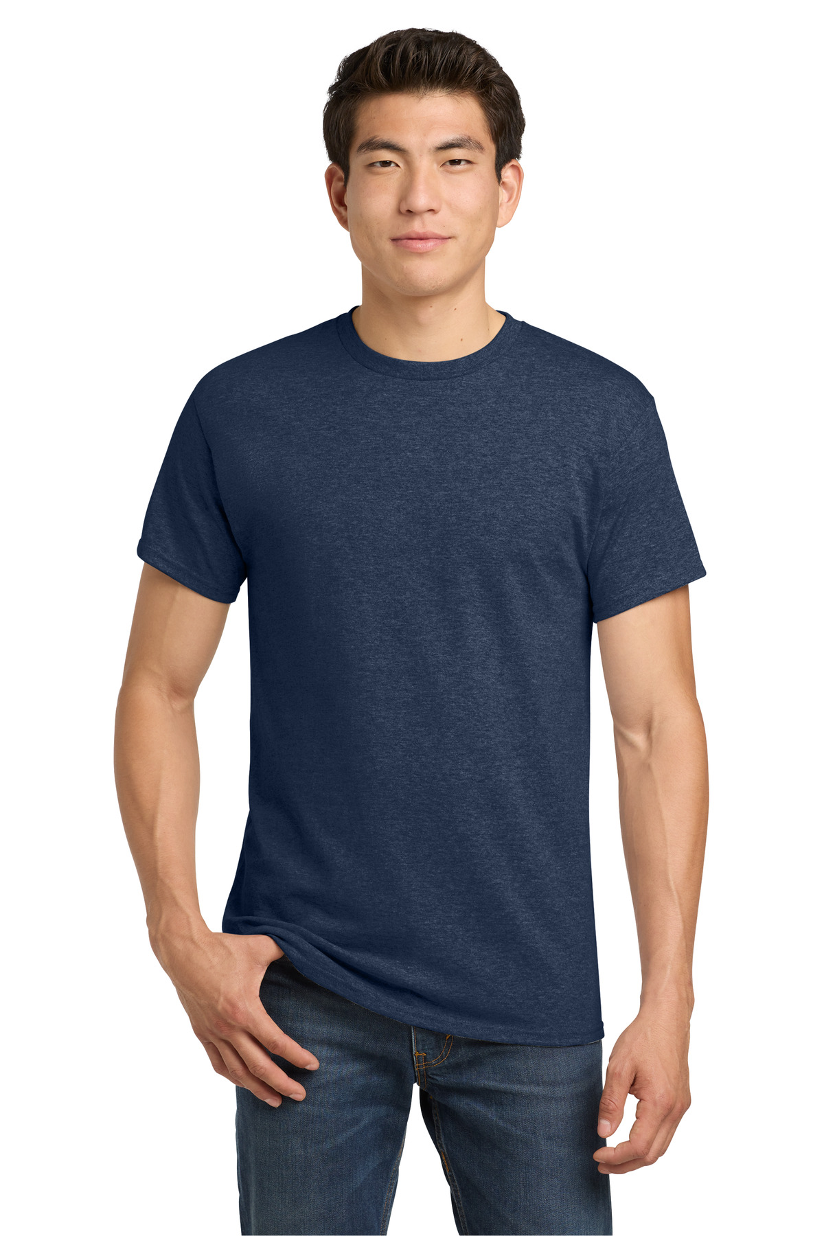 Gildan 5000 — Heather Navy front