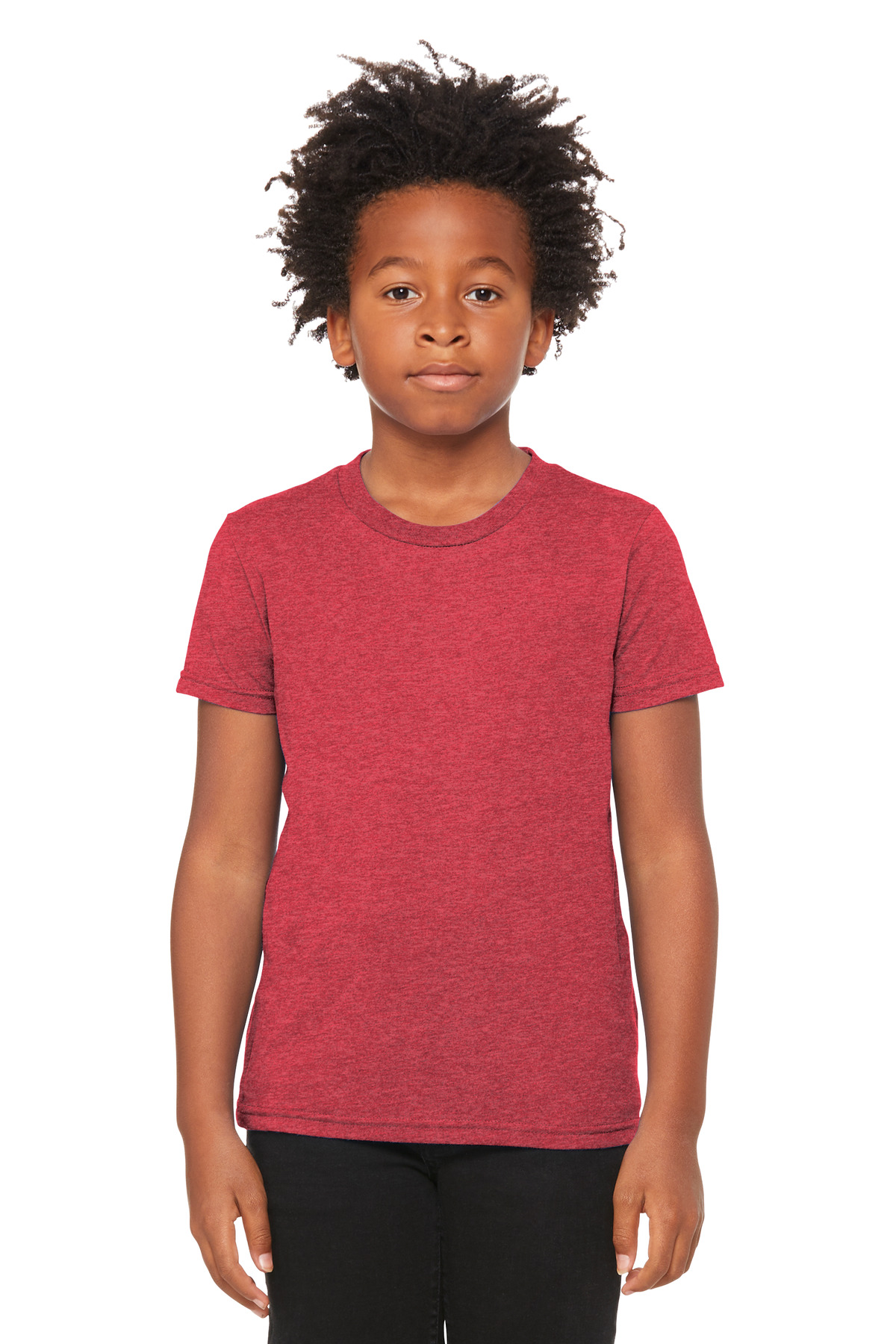Bella + Canvas 3001YCVC — Heather Red front
