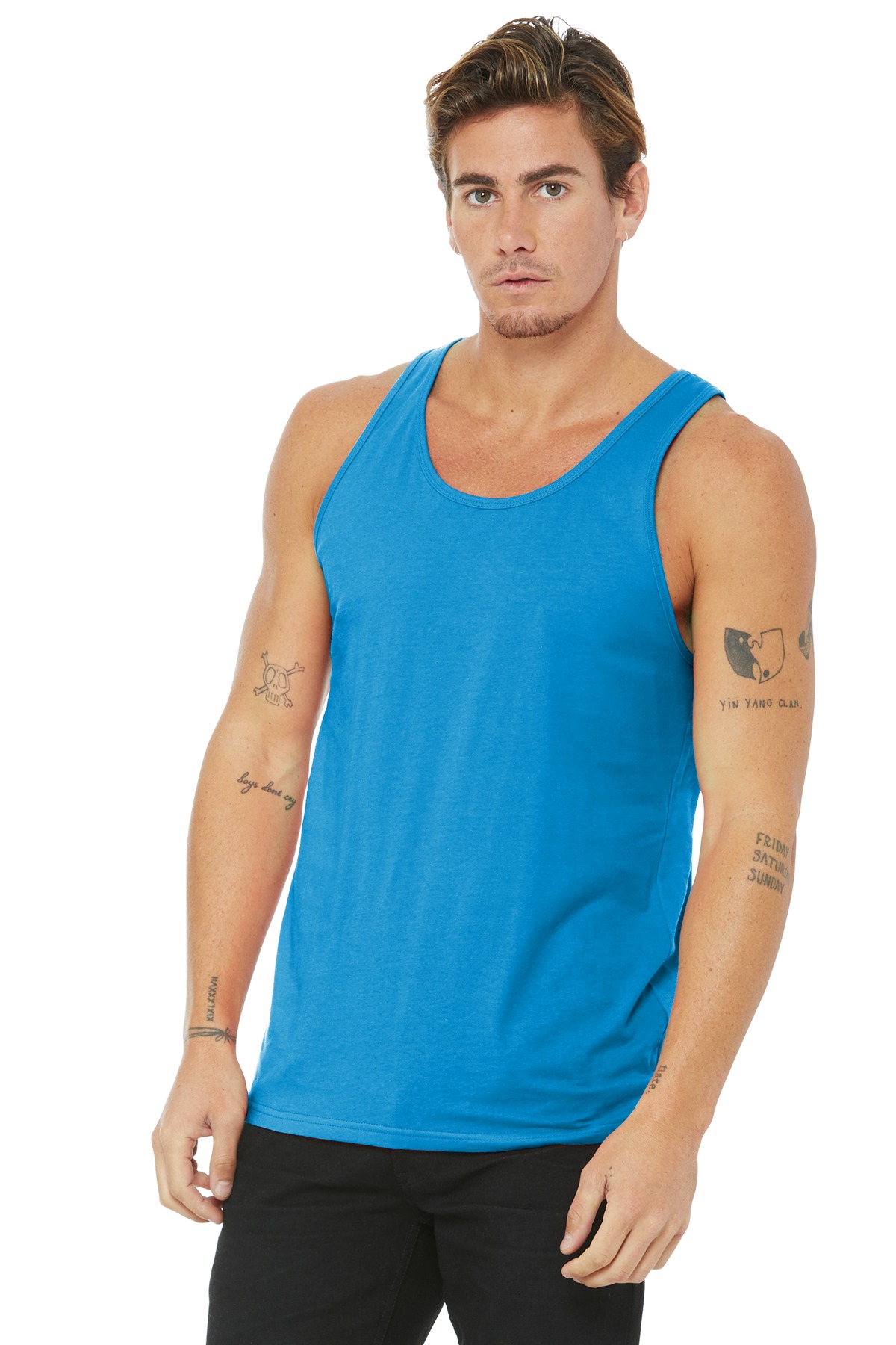 Bella + Canvas 3480 — Neon Blue front