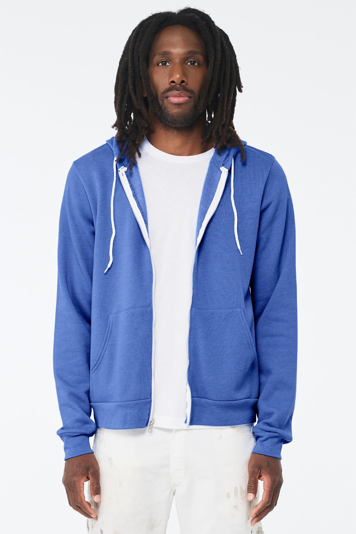 Bella + Canvas 3739 — Heather Columbia Blue front