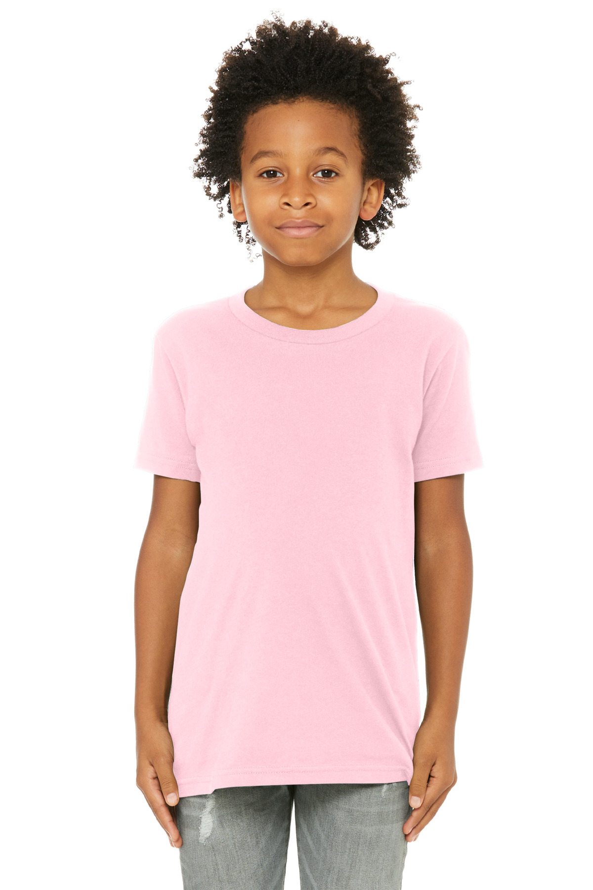 Bella + Canvas 3001Y — Pink front