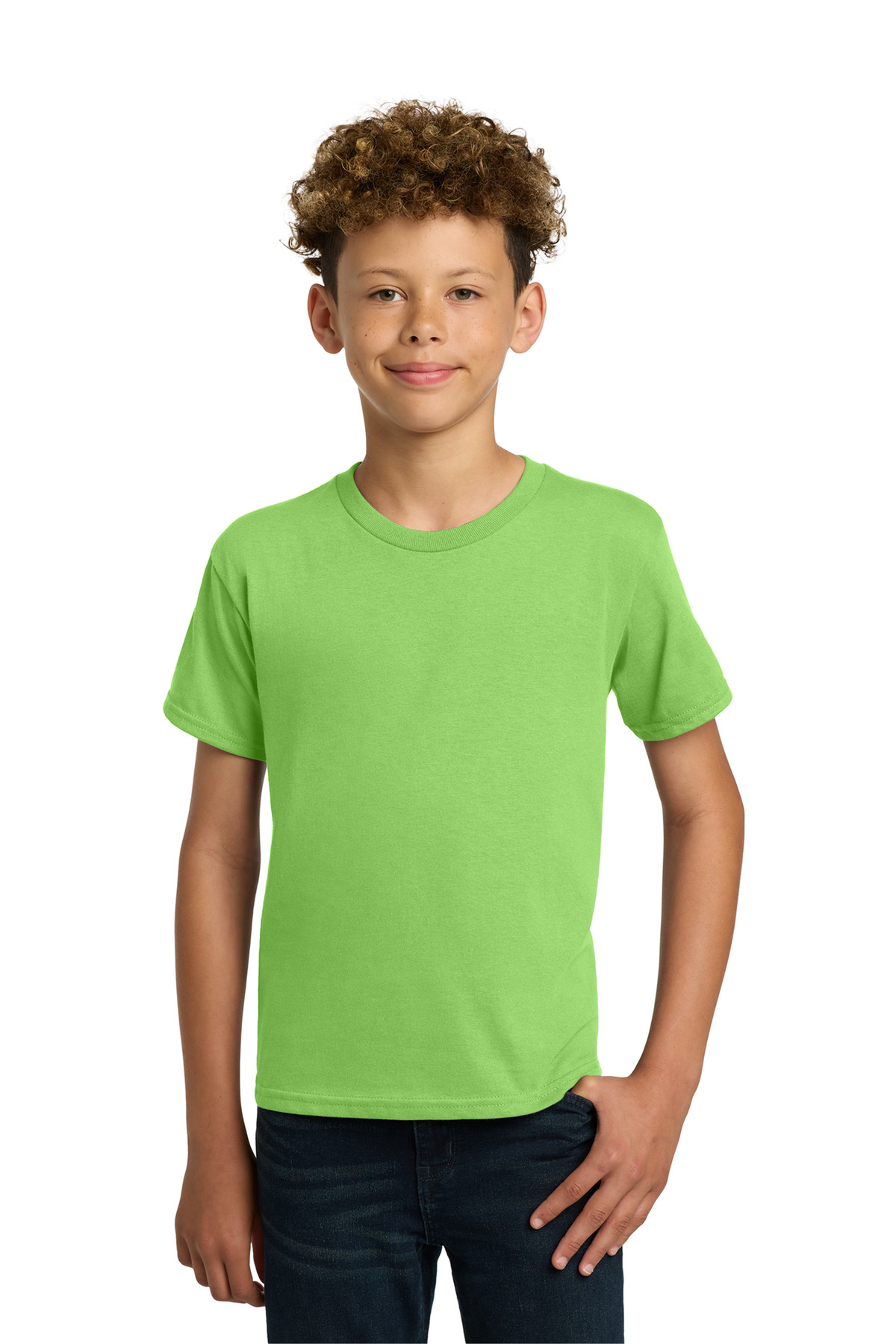 Gildan 5000B — Lime front