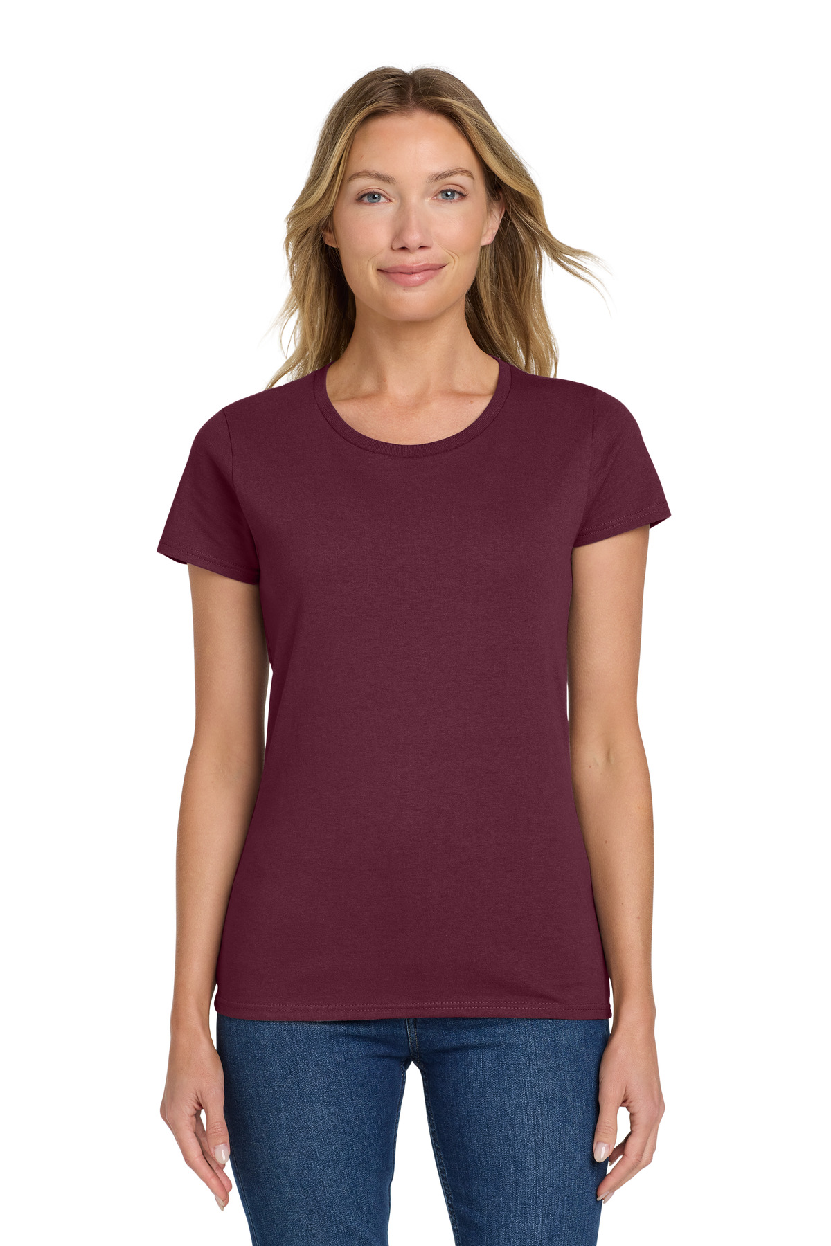 Gildan 5000L — Maroon front