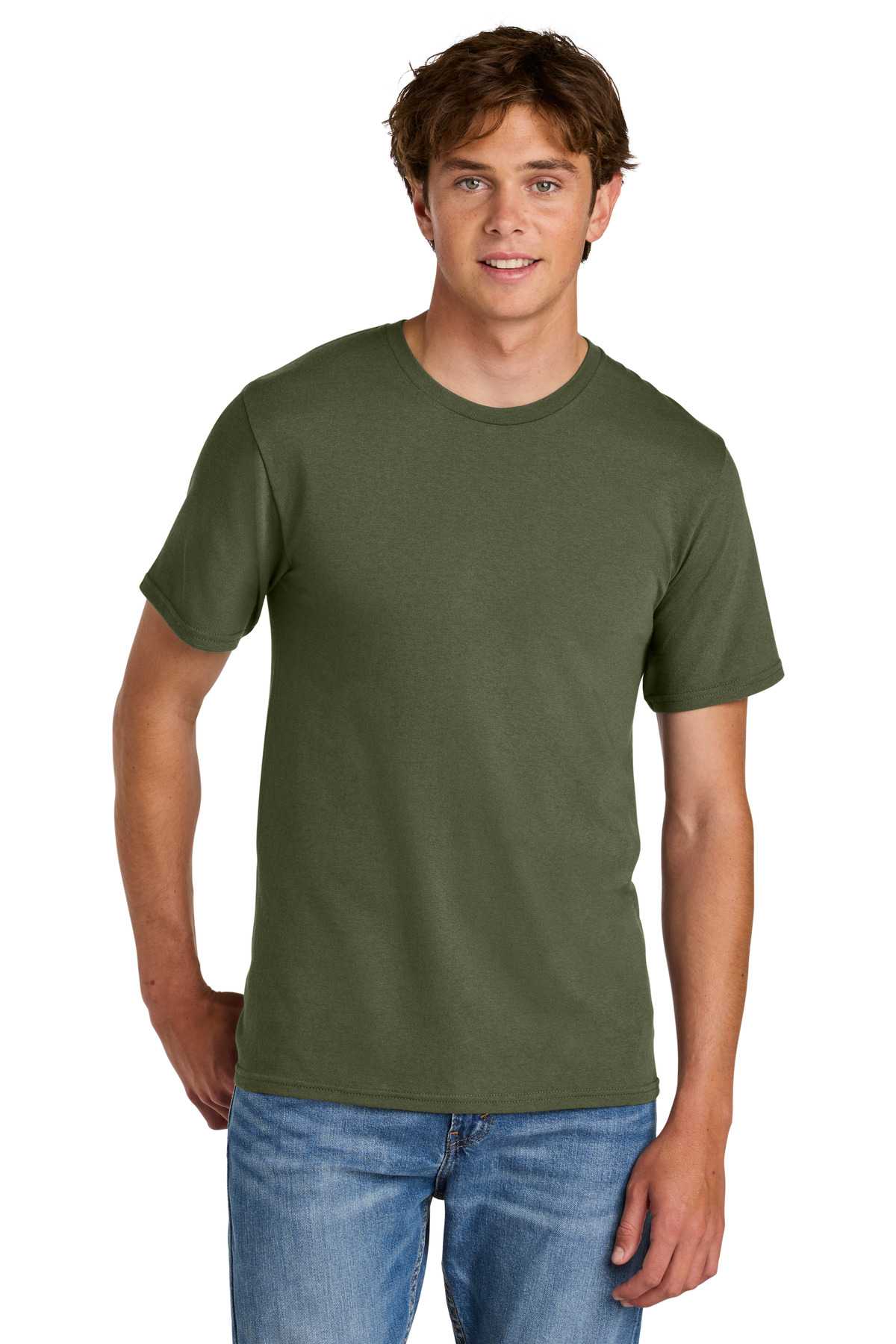 Port & Co PC43 — Olive Drab Green front